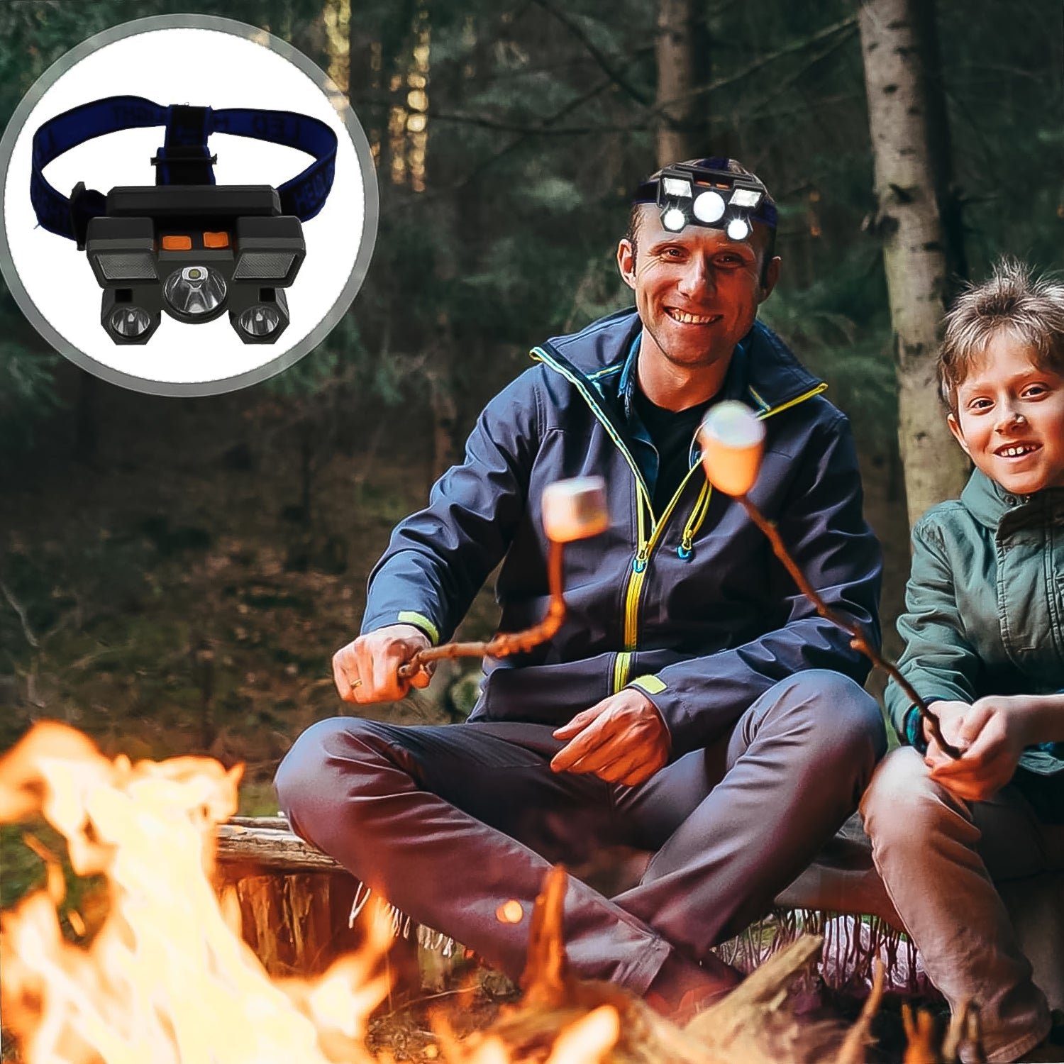 USB Rechargeable Headlamp - 5 LED Outdoor Light | Indo Glow - Image 4