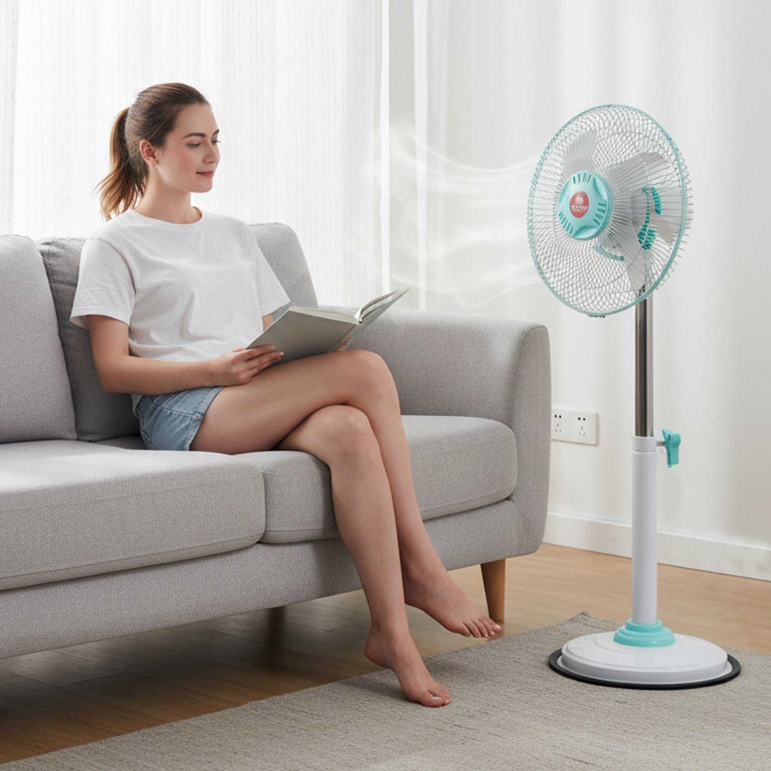 12V DC Hybrid Pedestal Fan – High-Speed Cooling for Home & Office - Image 6