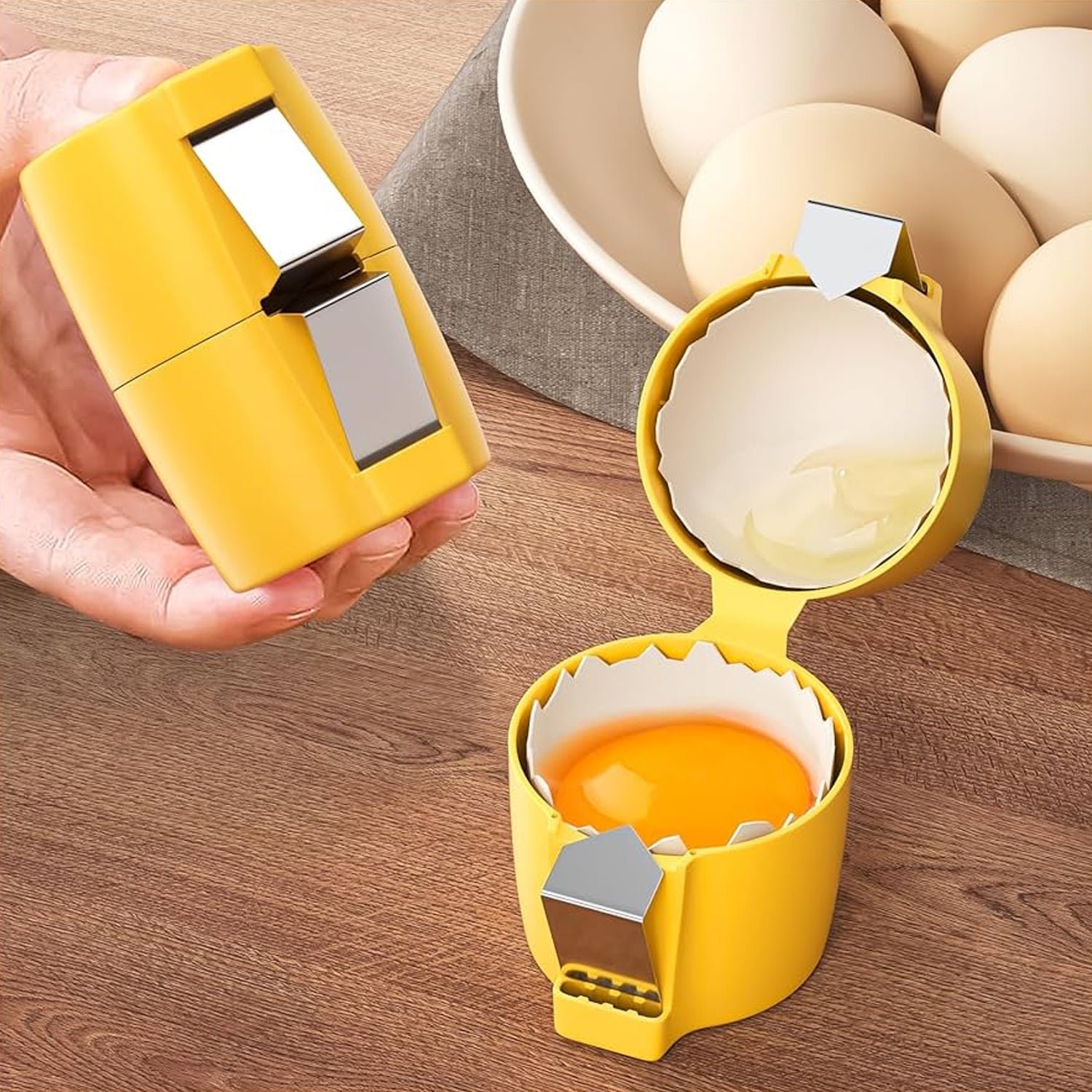 Egg Shell Opener - Handheld Egg Cracker Tool for Raw Eggs | Quickslice