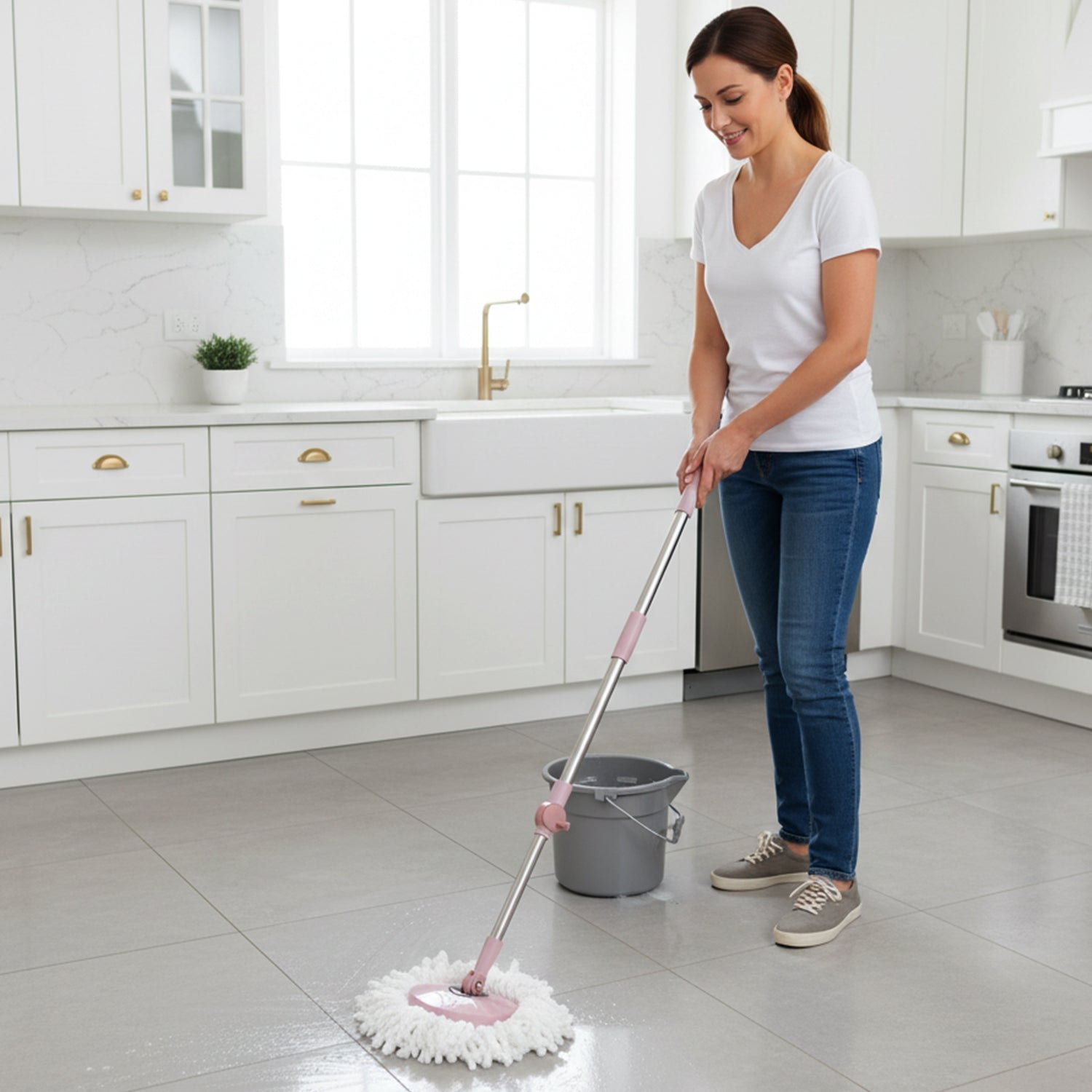 Turbo Spin Mop Pipe Set – Durable 130 cm Replacement Handle - Image 3