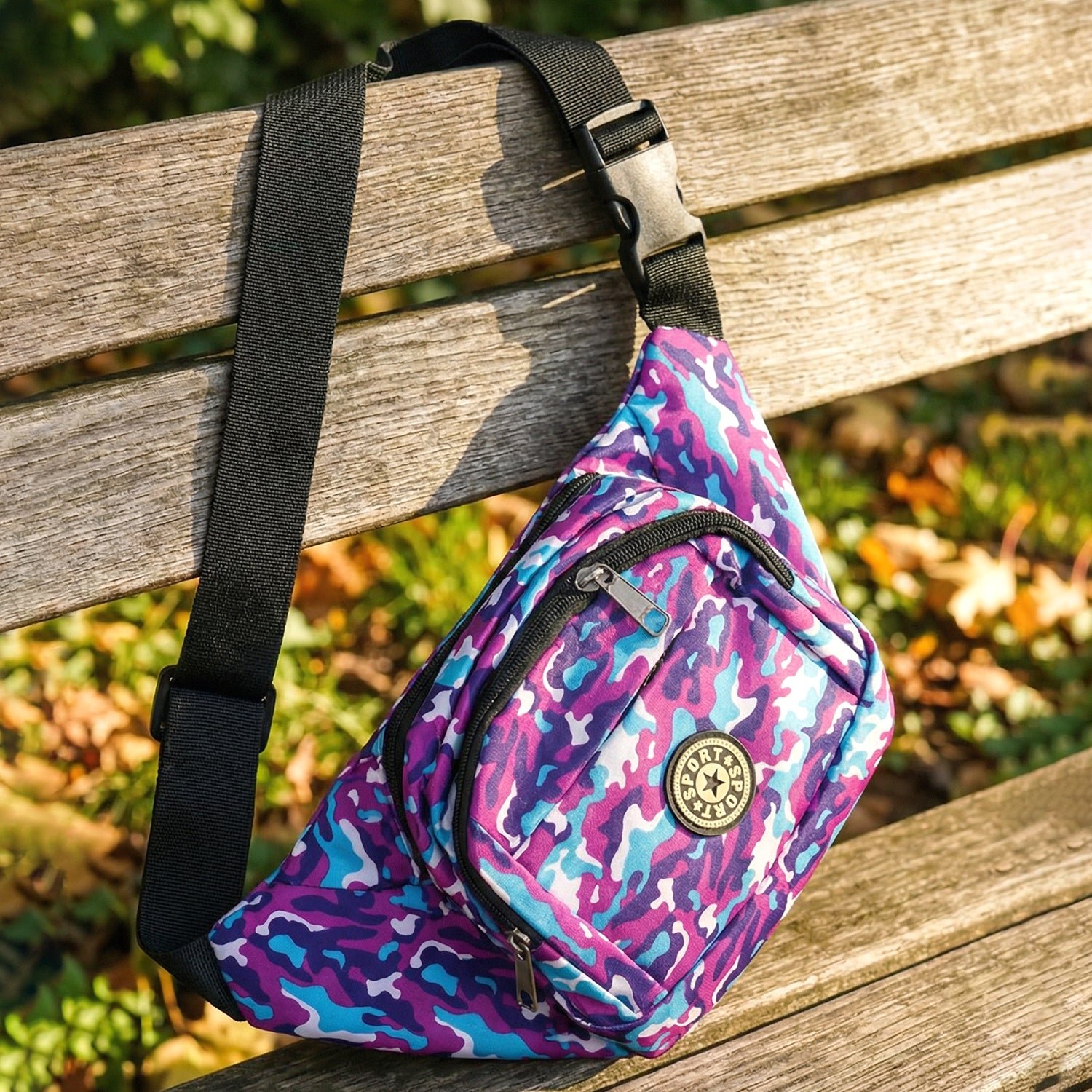 Camouflage Waist Bag – Adjustable Belt for Travel Sports - Image 4