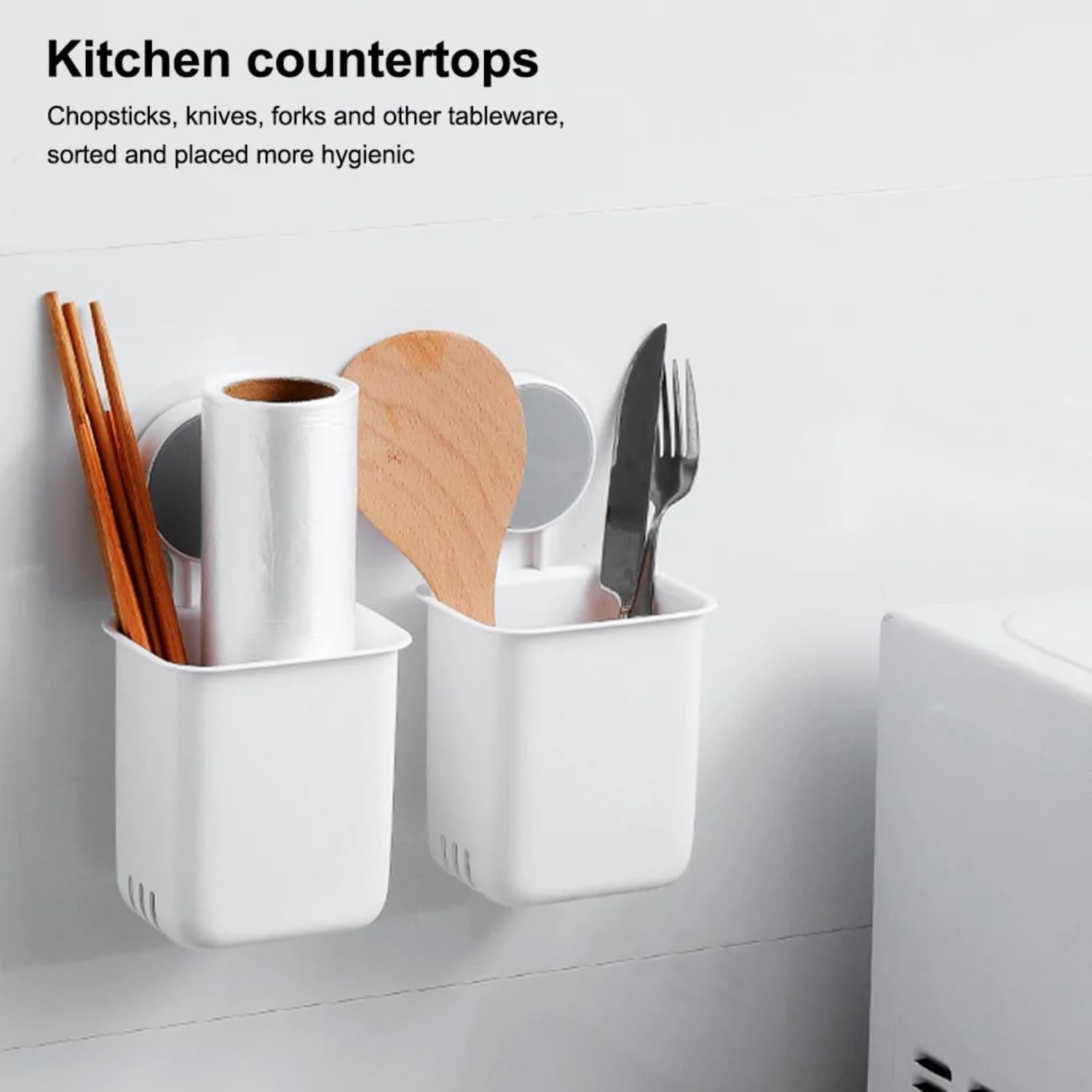 Bathroom Organizer Cups – Space-Saving Wall Mounted Set - Image 3