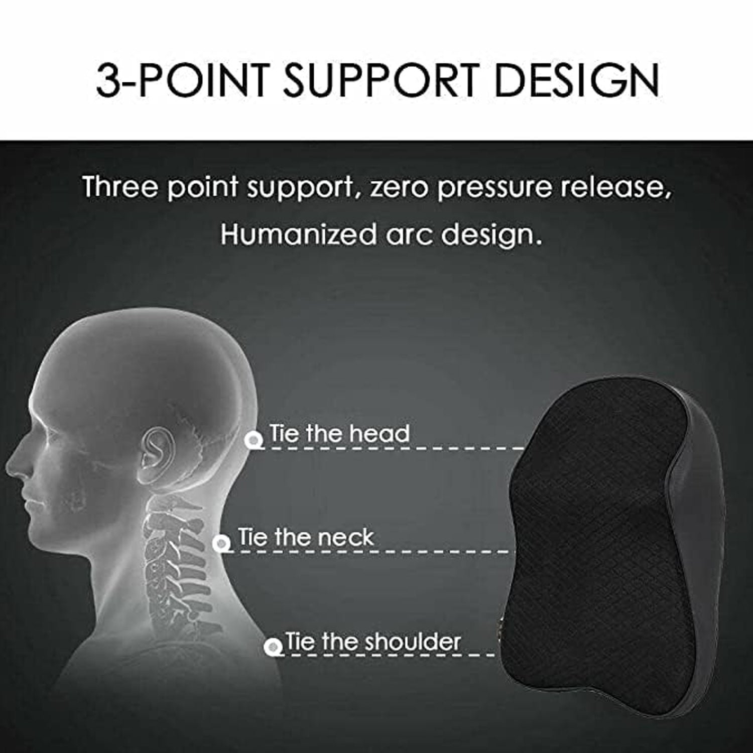 Car Seat Headrest Neck Support Cushion – Ergonomic Comfort for Driving - Image 3