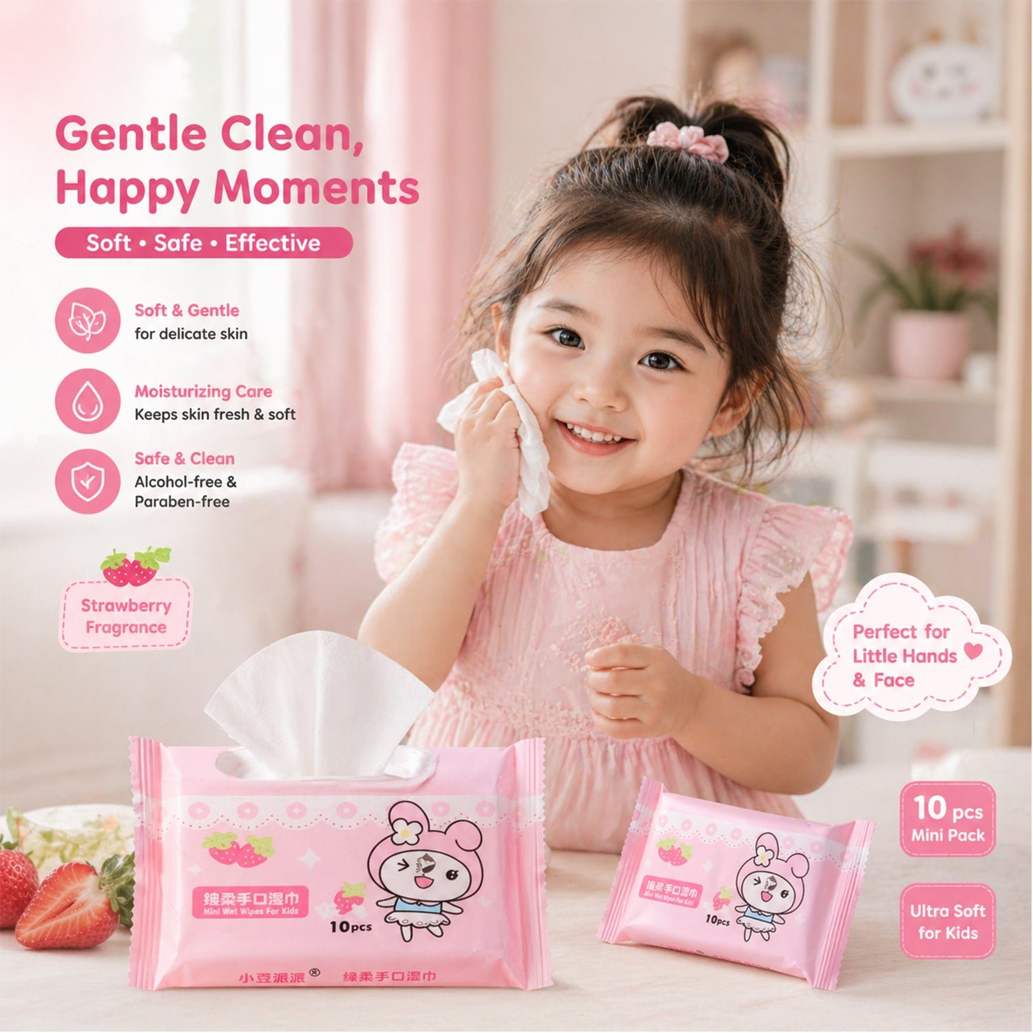 Wet Wipes for Kids – Gentle Cleansing & Portable Packaging - Image 5