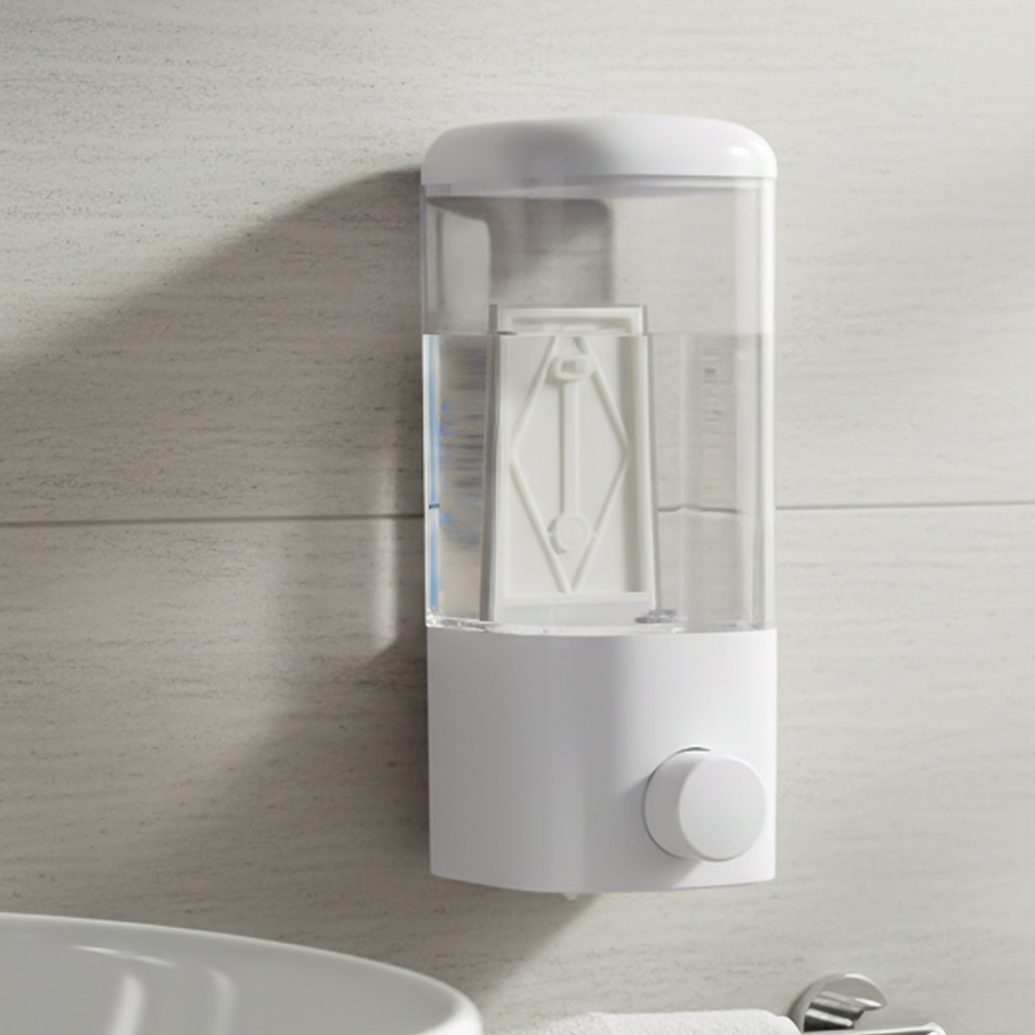 Liquid Soap Dispenser 500ml – Wall Mount with Manual Push - Image 4