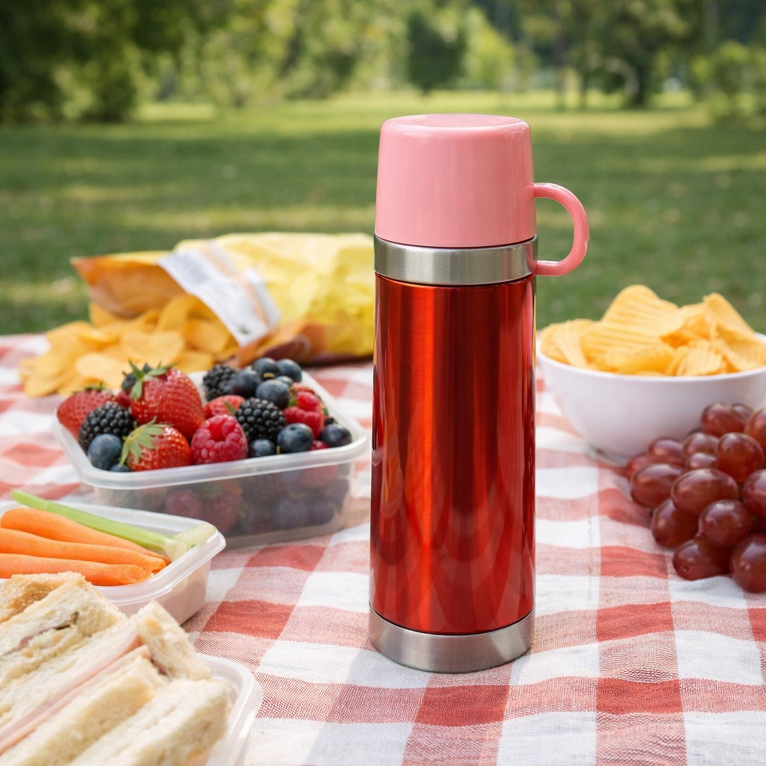 Insulated Travel Mug 500ML – Spill-Proof Lid & Steel Base - Image 4