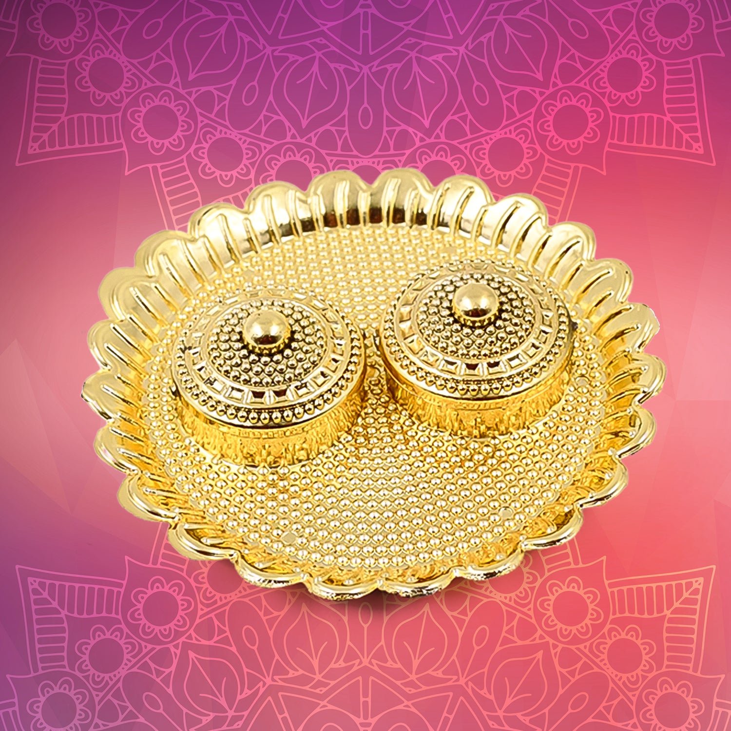 Puja Thali – Round Kumkum Holder for Festivals & Gifts | Indo Glow - Image 4