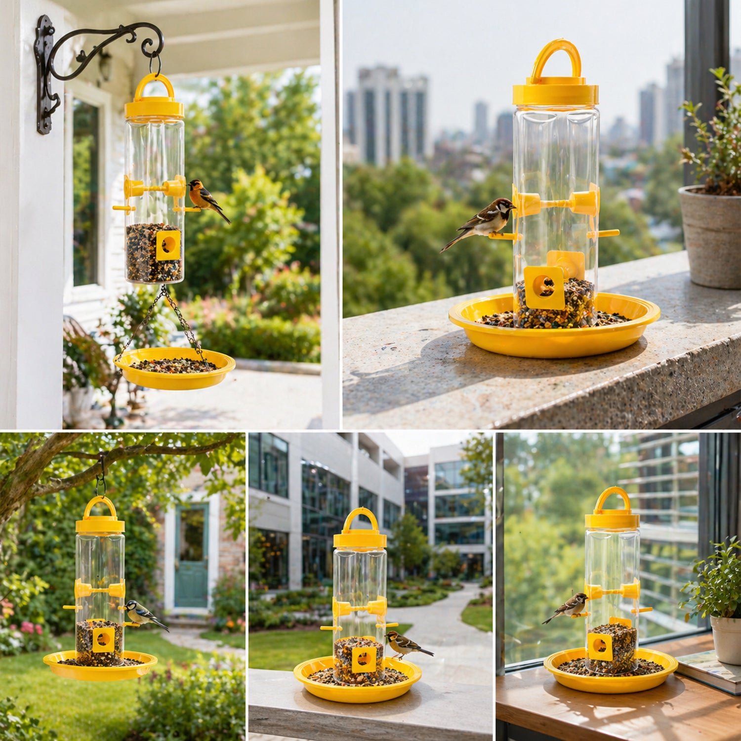 Hanging Bird Feeder – Multi-Port Design for Garden & Balcony - Image 5