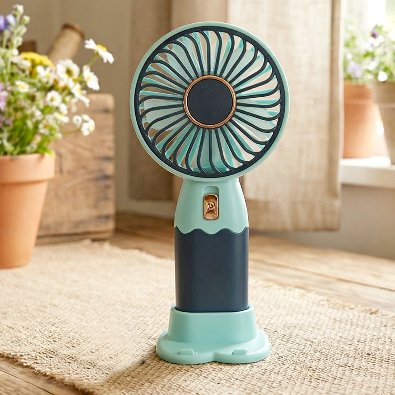 Rechargeable Portable Handheld Mini Fan – USB Charging with Stand - Image 4