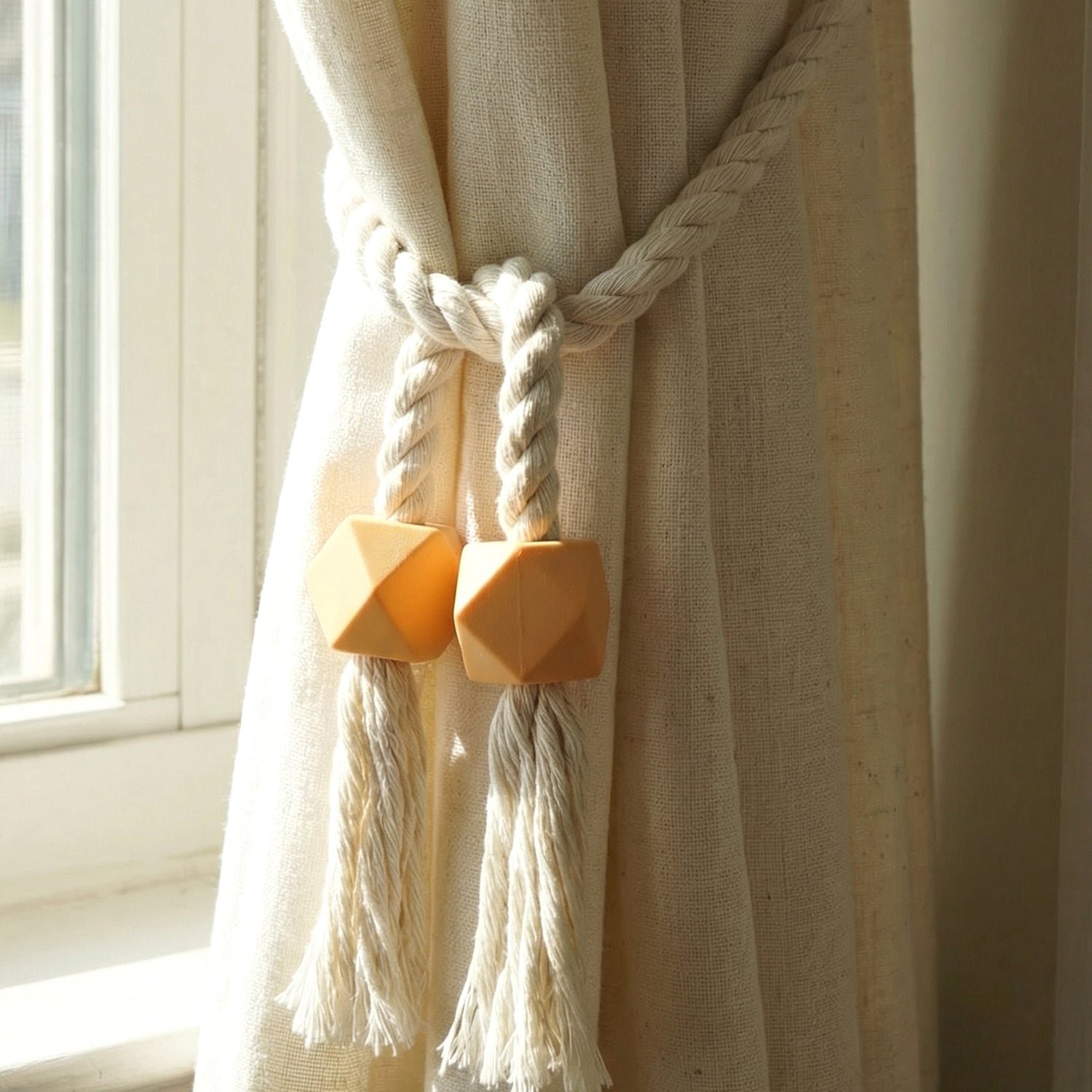 Magnetic Curtain Tieback – Elegant Braided Rope & Easy Hold - Image 4