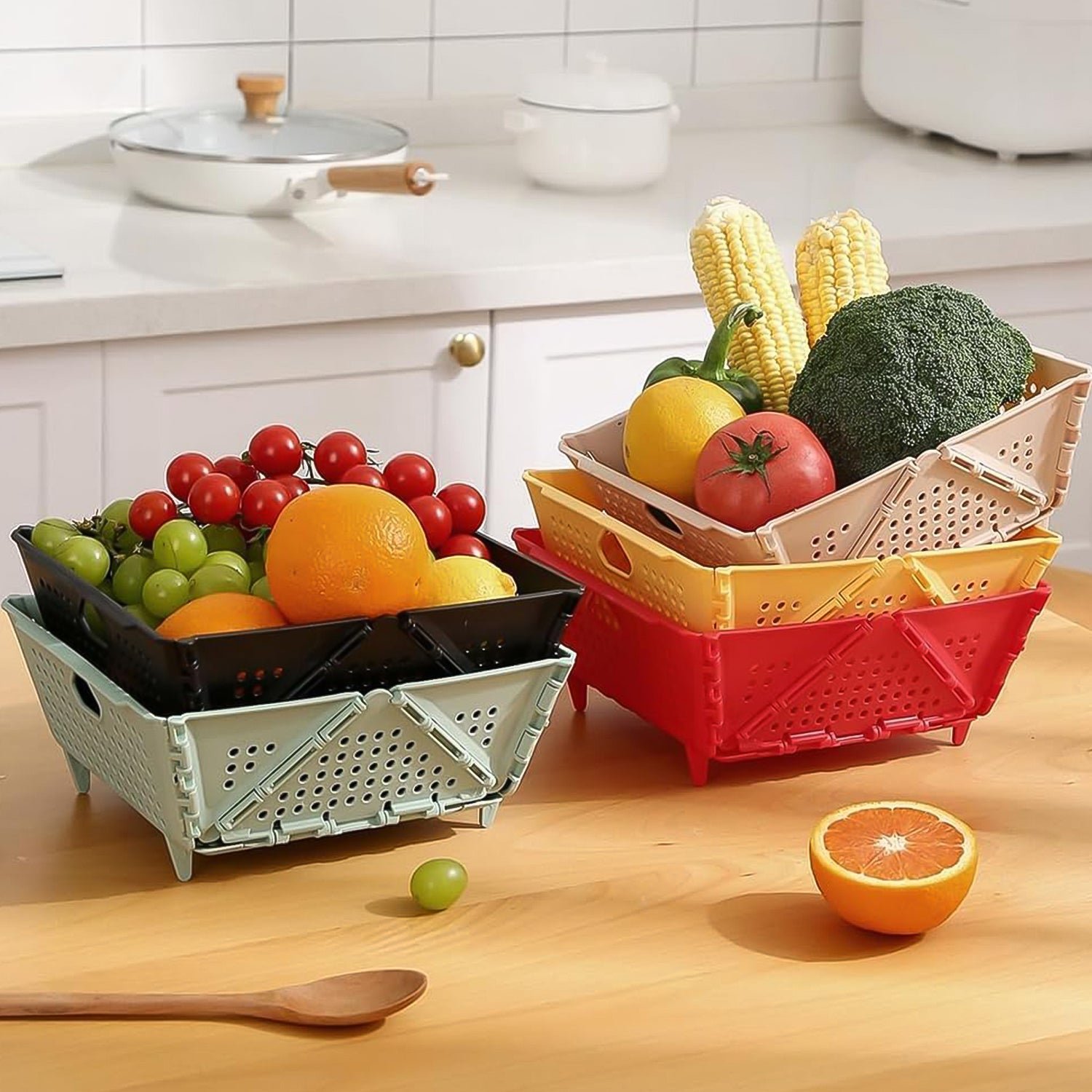 Foldable Storage Basket – Ventilated & Space-Saving | Tidy Table - Image 6