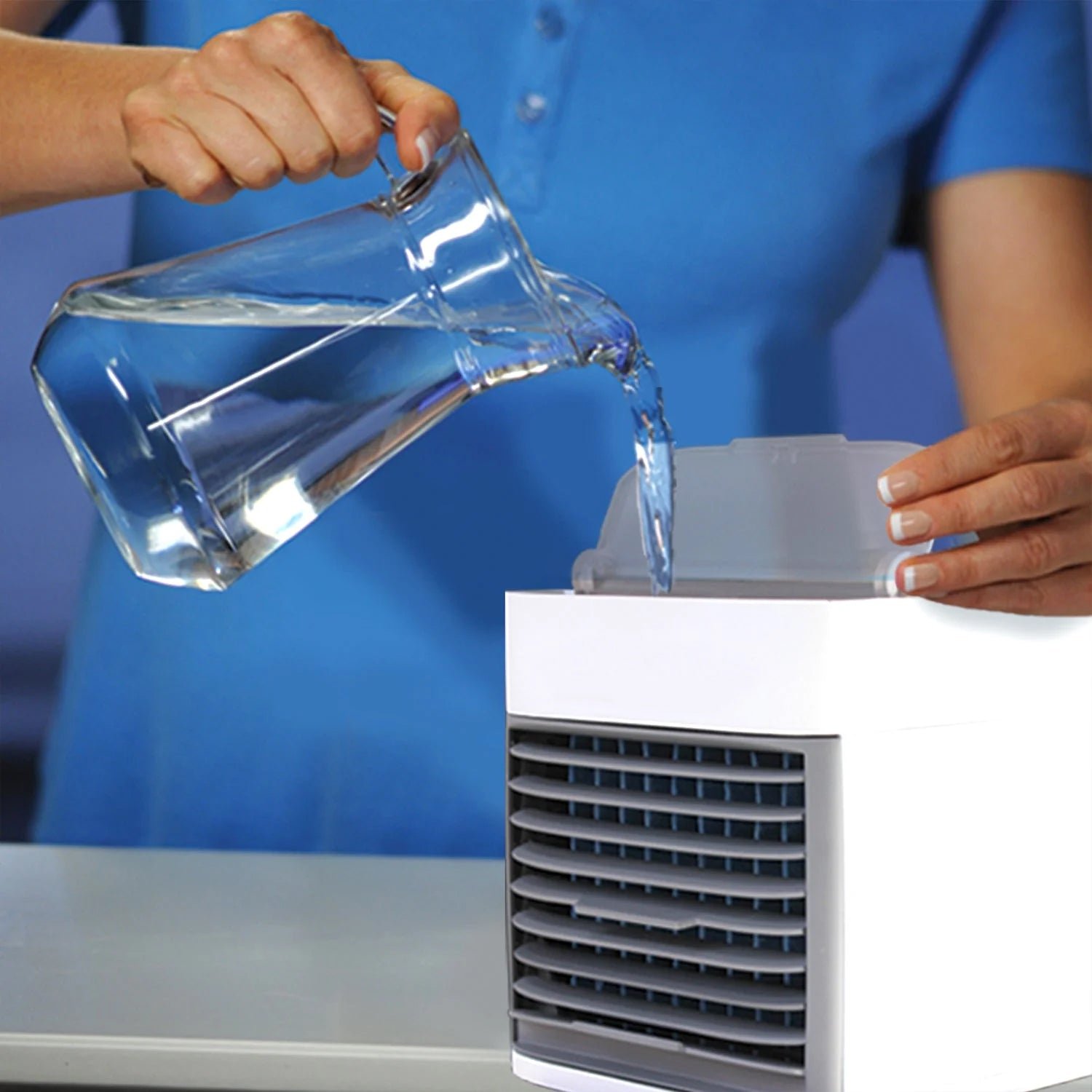 Office Essentials Combo Set – Mini Air Cooler & Water Bottles - Image 3