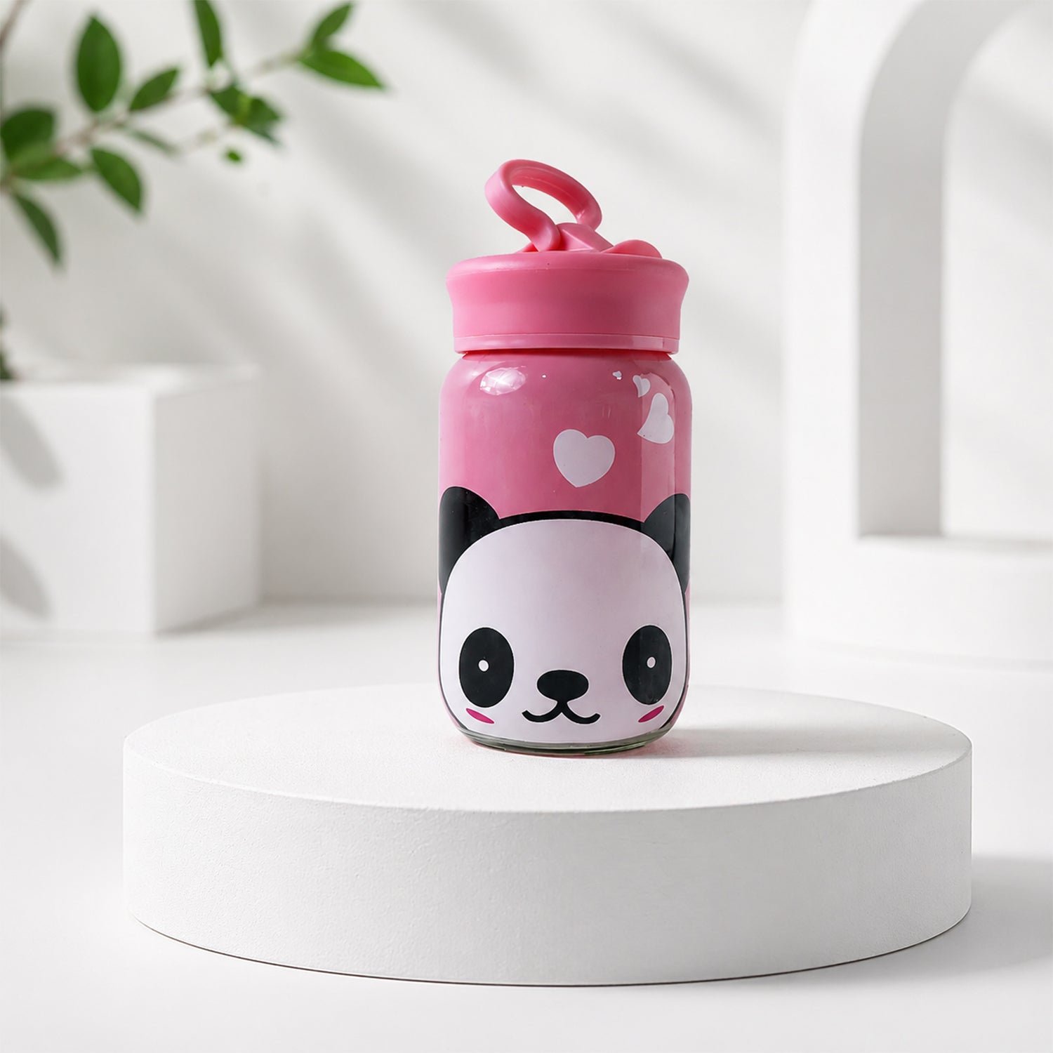 Glass Drinking Bottle – Durable & Cute Cartoon Design - Image 3