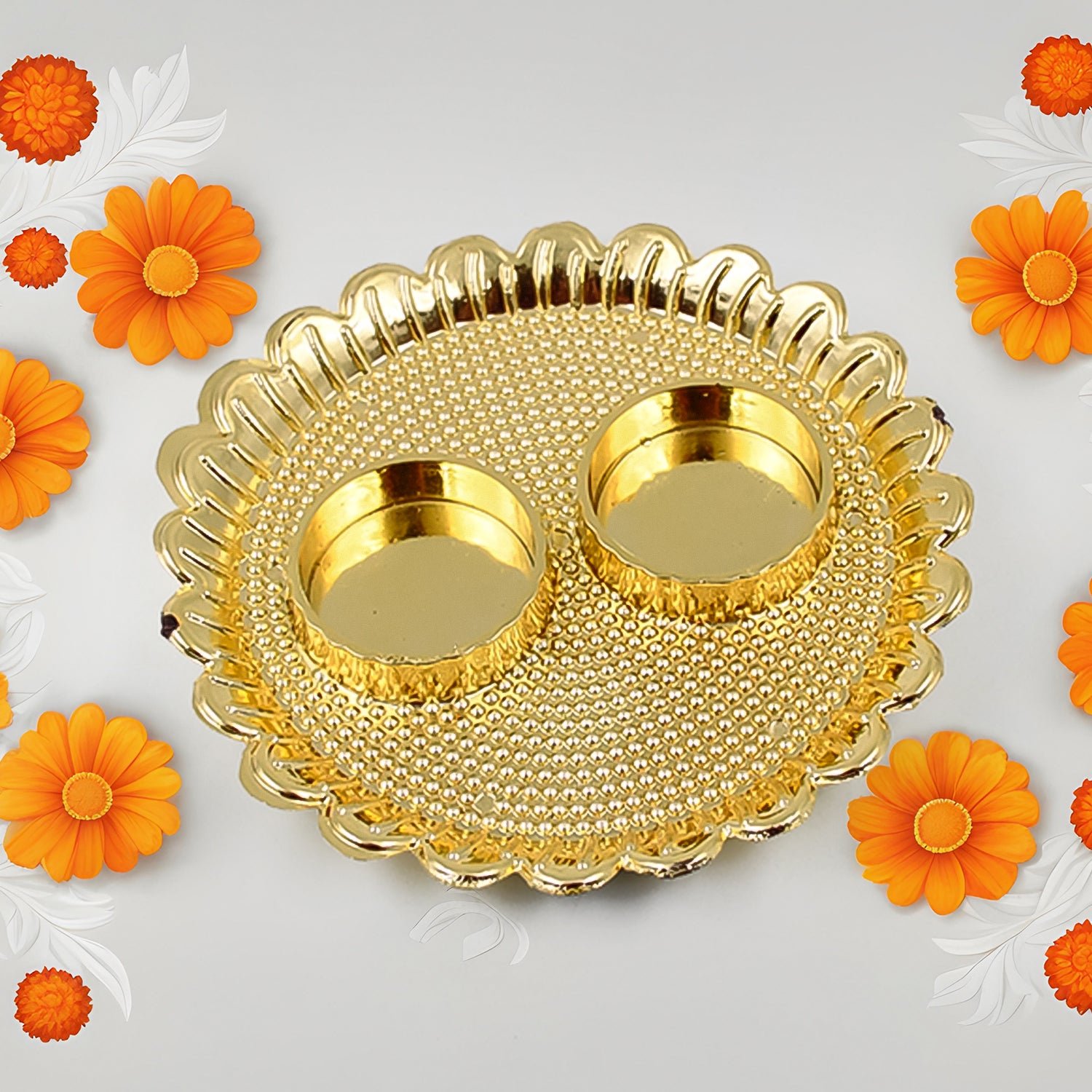 Puja Thali – Round Kumkum Holder for Festivals & Gifts | Indo Glow - Image 6