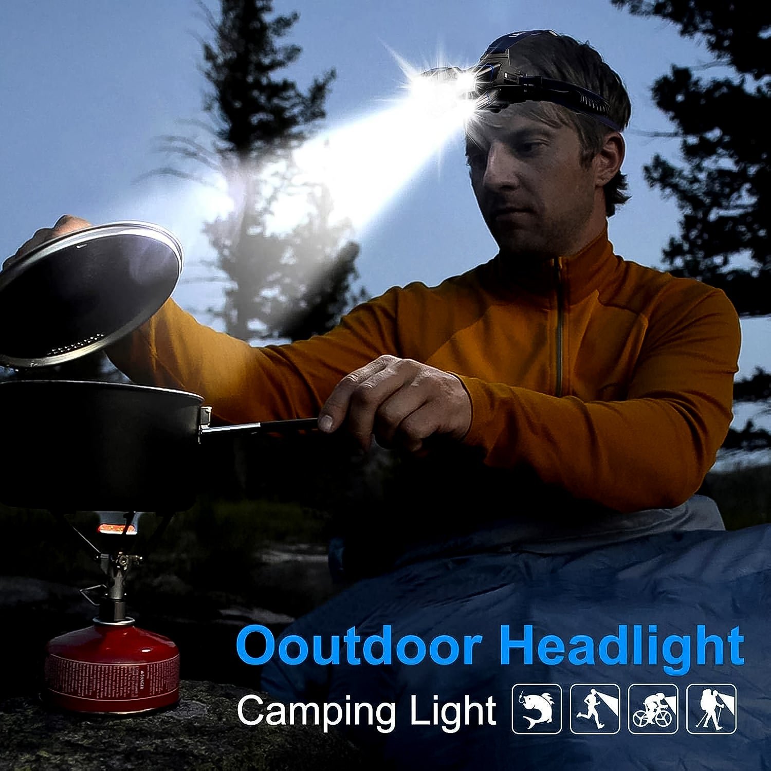 USB Rechargeable Headlamp - 5 LED Outdoor Light | Indo Glow - Image 6