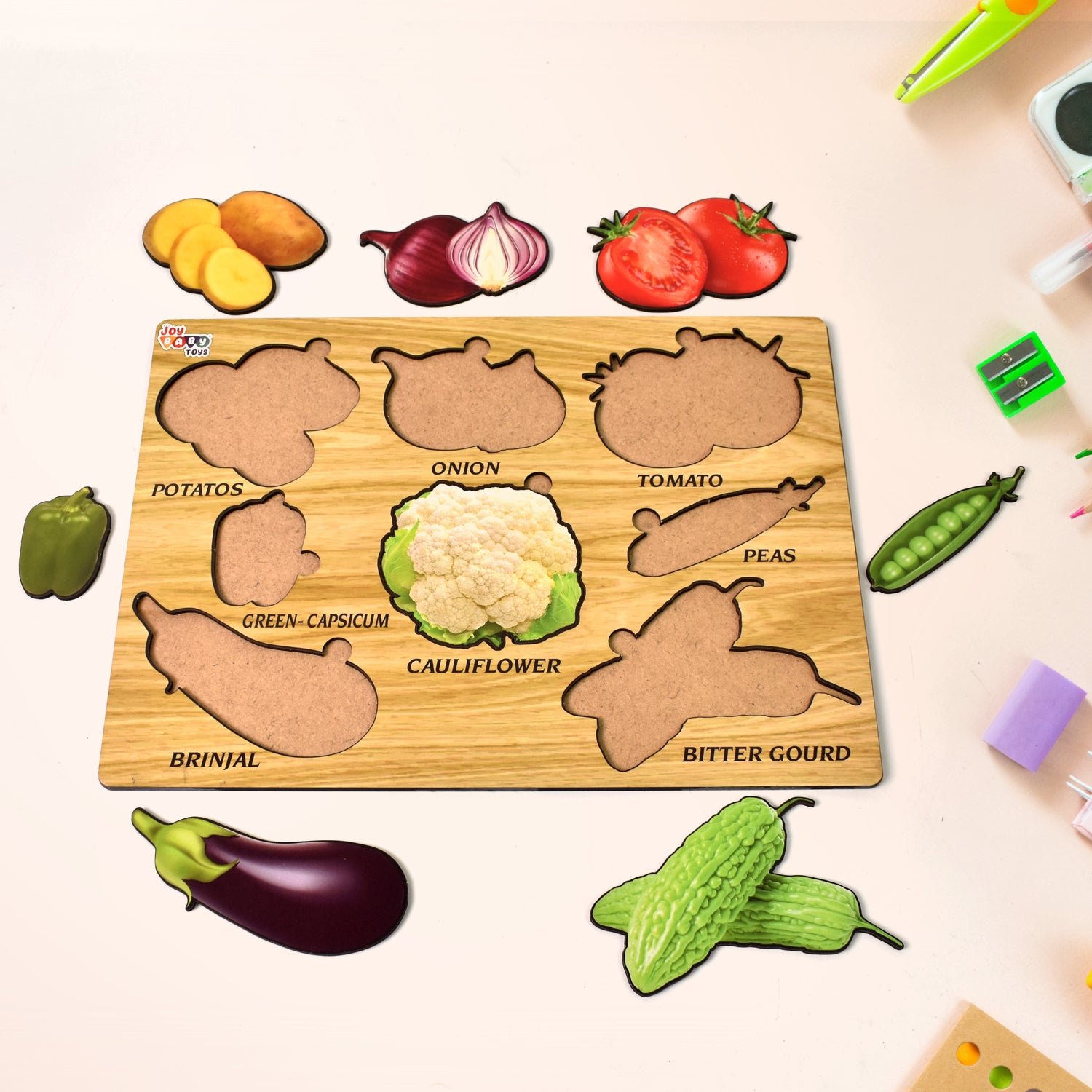 Wooden Vegetable Puzzle - Educational Toy for Toddlers | Inventive Play - Image 7