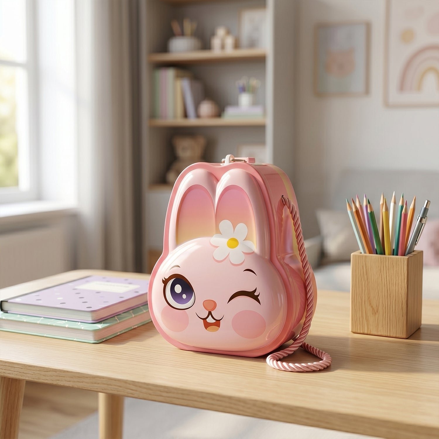 Kids Safe Lockable Bunny Piggy Bank – Fun & Durable Savings Toy - Image 6
