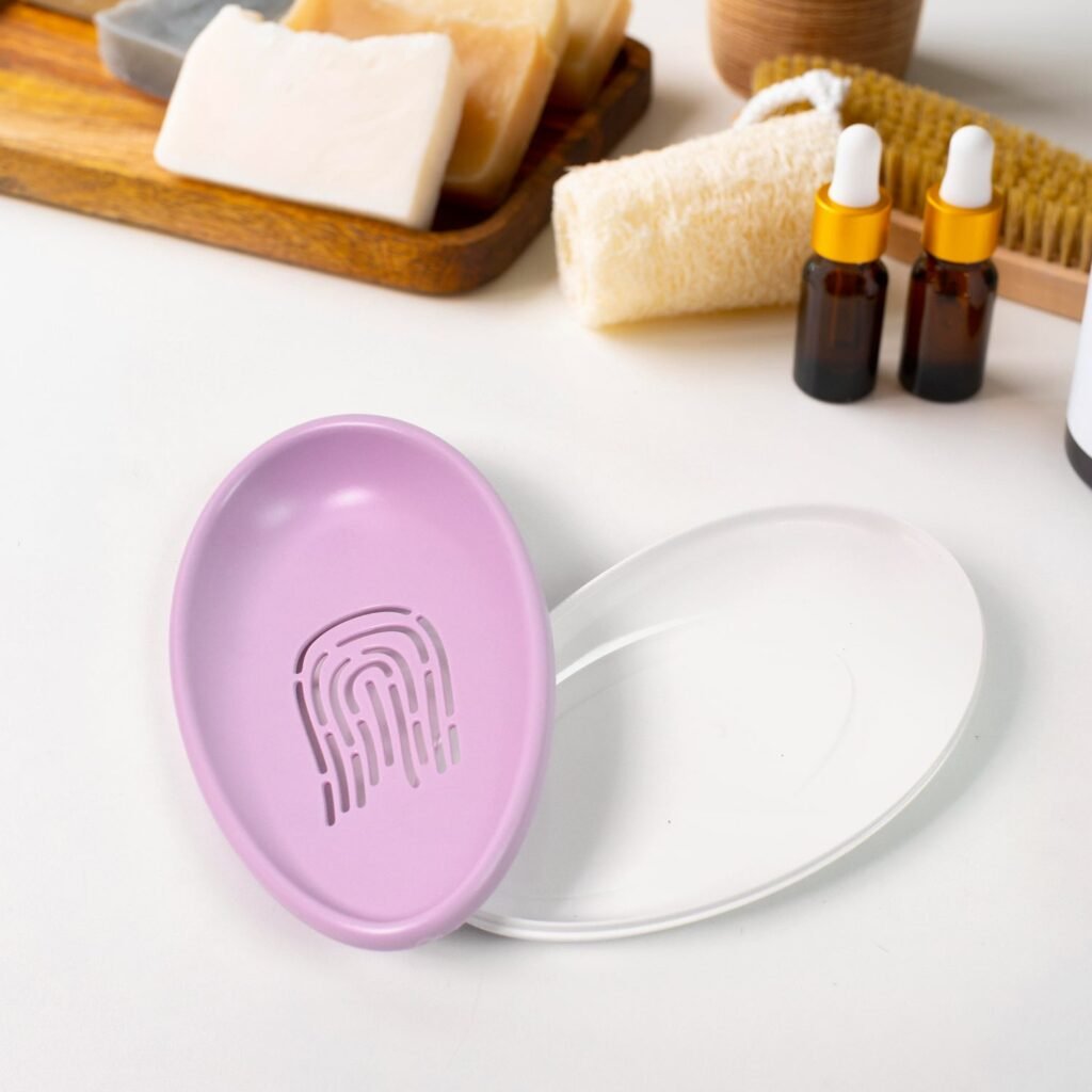 Soap Dish with Drain - Double-Layer Self-Draining | VelvetBubbles