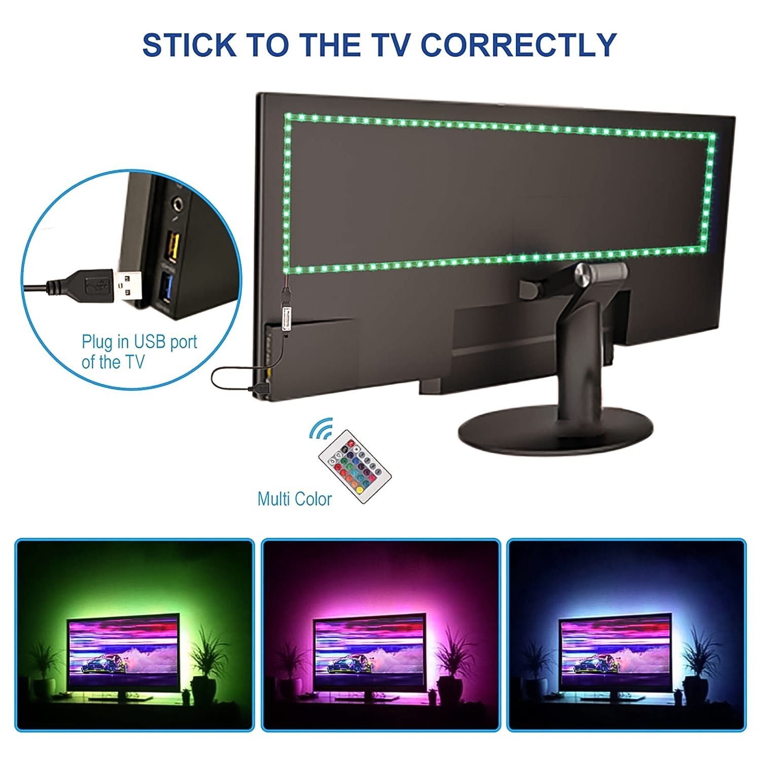 RGB LED Strip Lights – 3M Multi-Colour USB with Remote | Indo Glow - Image 6