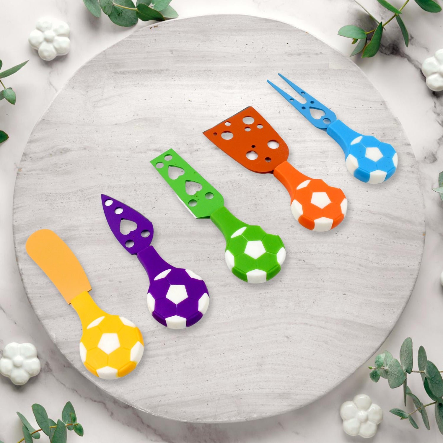 Cheese Knife Set – Stainless Steel Football Theme (5 Pcs) | Indo Glow - Image 3