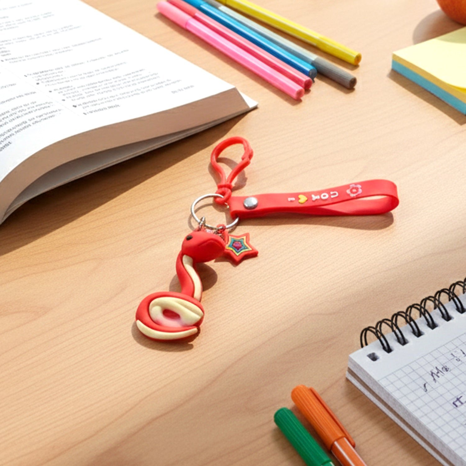 Snake Shape Keychain – Cute Strap & Hook Clip for Kids - Image 4