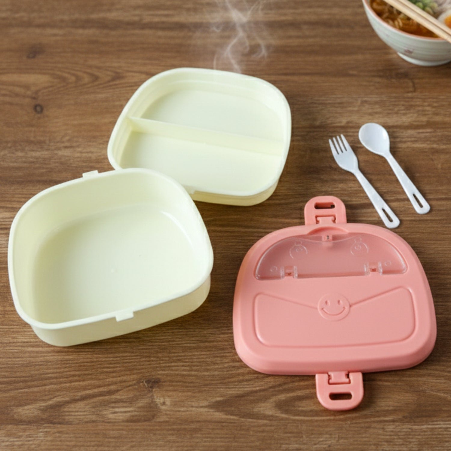 Plastic Lunch Box Set – Secure Lock Lid & Dual Compartments - Image 8