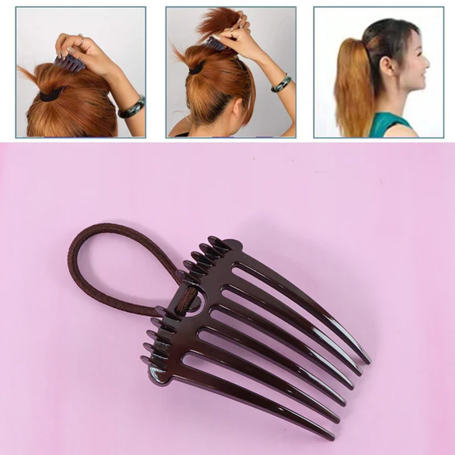 Volumizing Hair Bun Comb Clip – Easy Styling & Instant Volume - Image 3