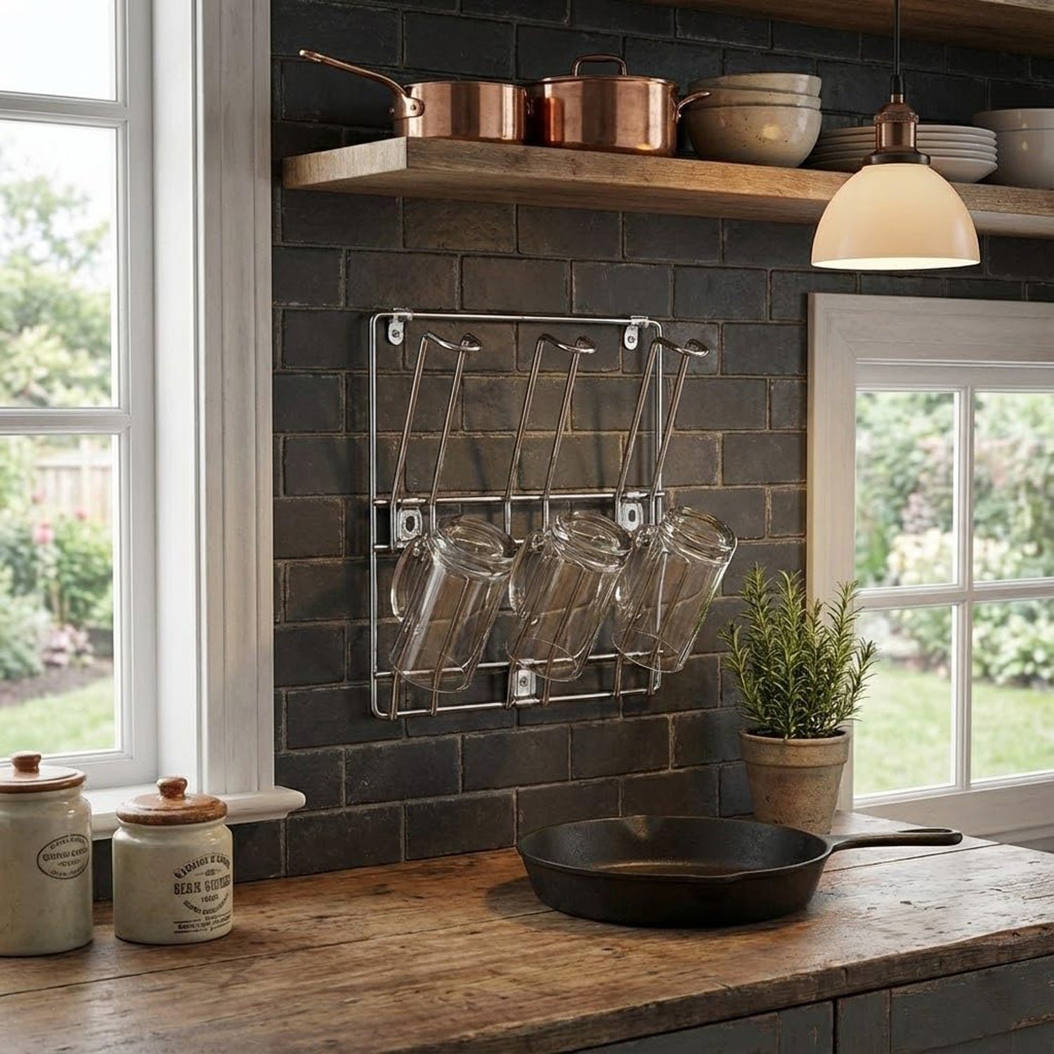 Stainless Steel Mug Holder Rack – Space-Saving Kitchen Organizer - Image 3