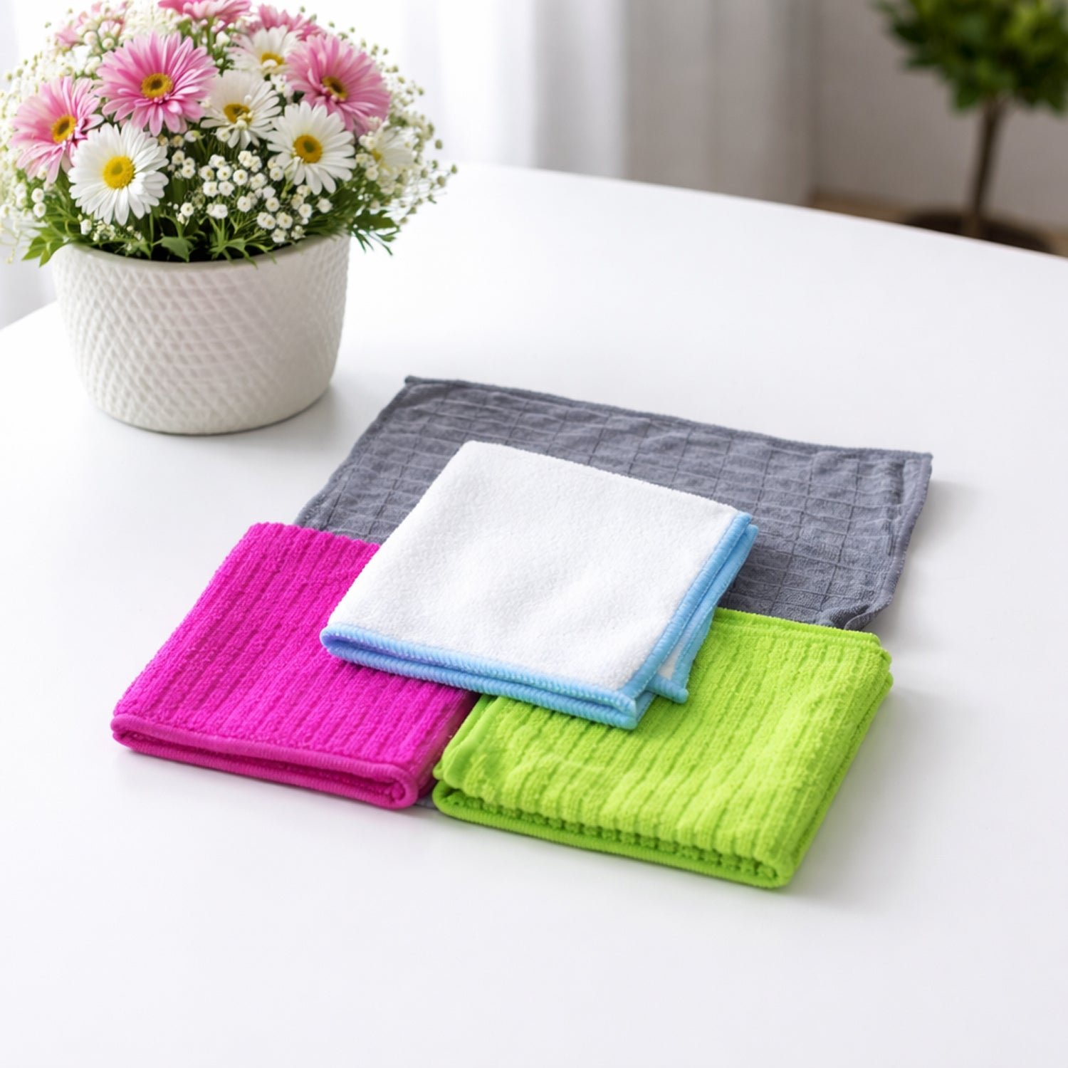 Microfiber Cleaning Cloth - 4 Pieces for Home & Car Use - Image 7