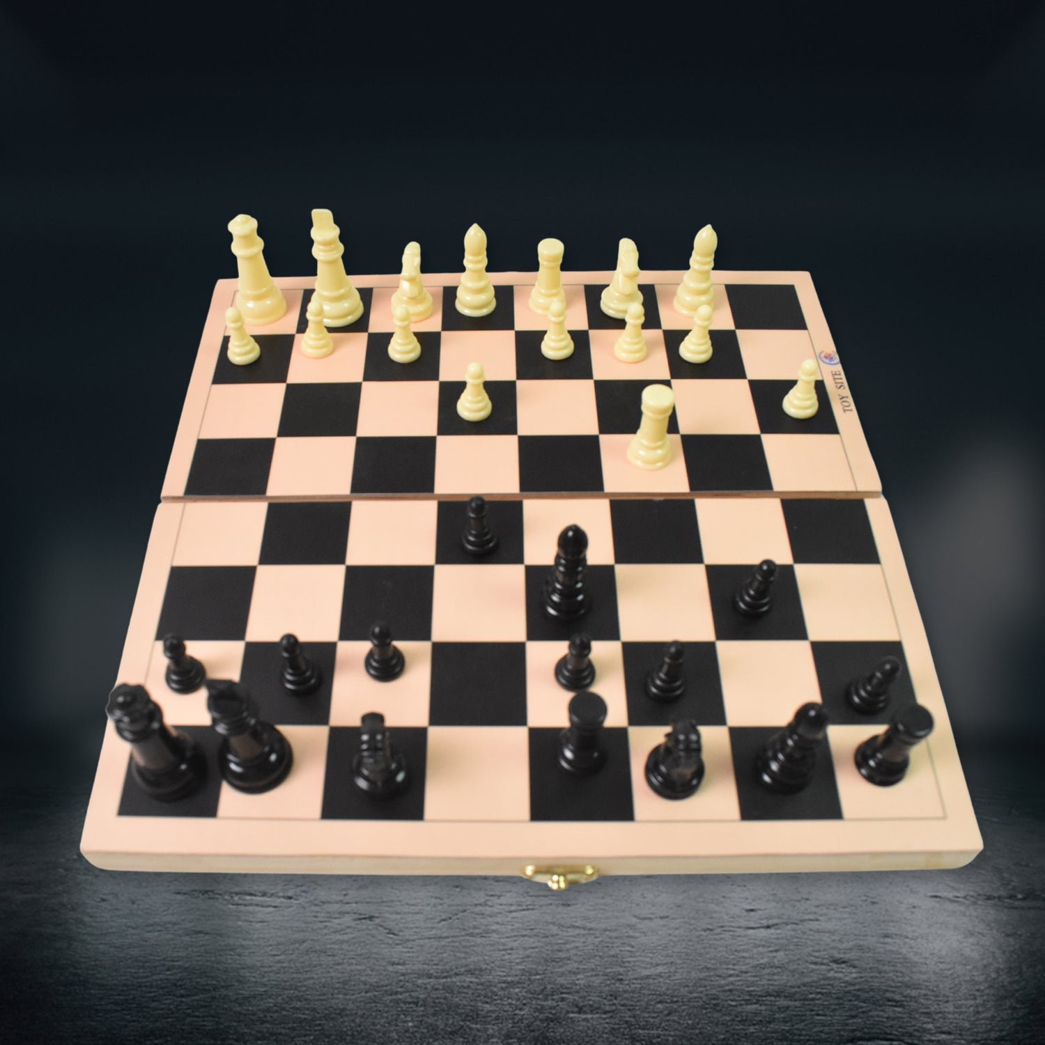 Folding Wooden Chess Set - Portable 30x30cm Board | Boardoria - Image 6