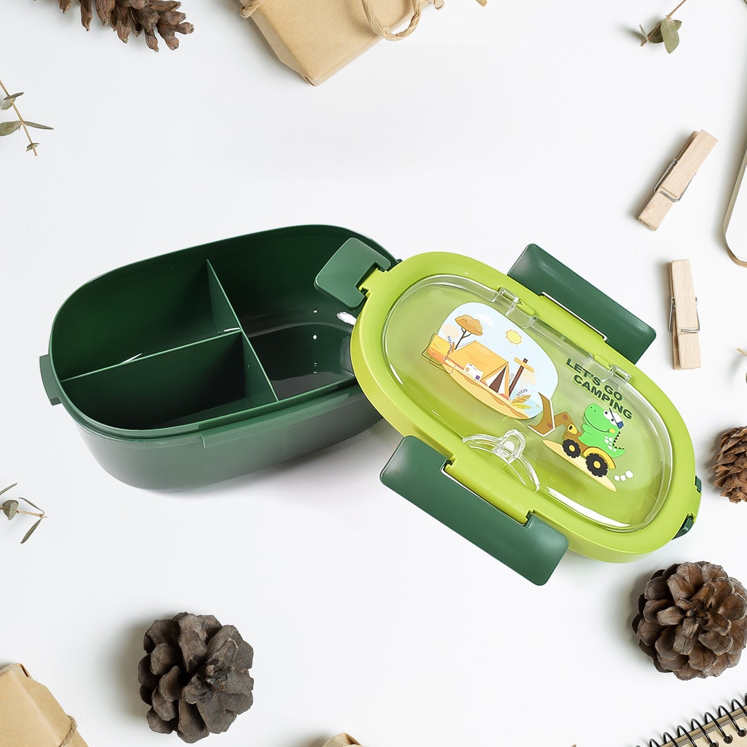Leak-Proof Lunch Box Set - 3 Compartment with Bottle | Lunchie Bunchie - Image 4