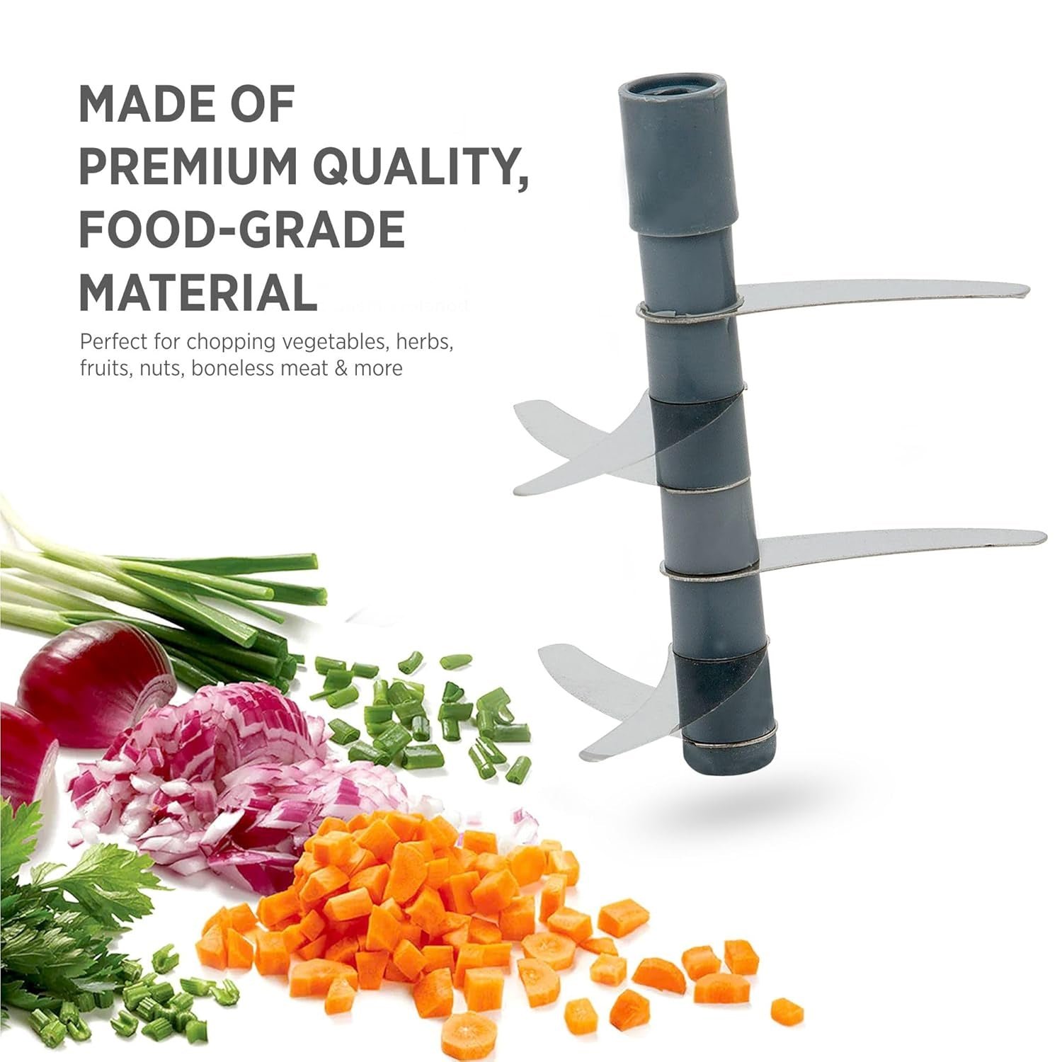 Manual Vegetable Chopper – 1100ML 2-in-1 Push Cutter | CookAura - Image 8