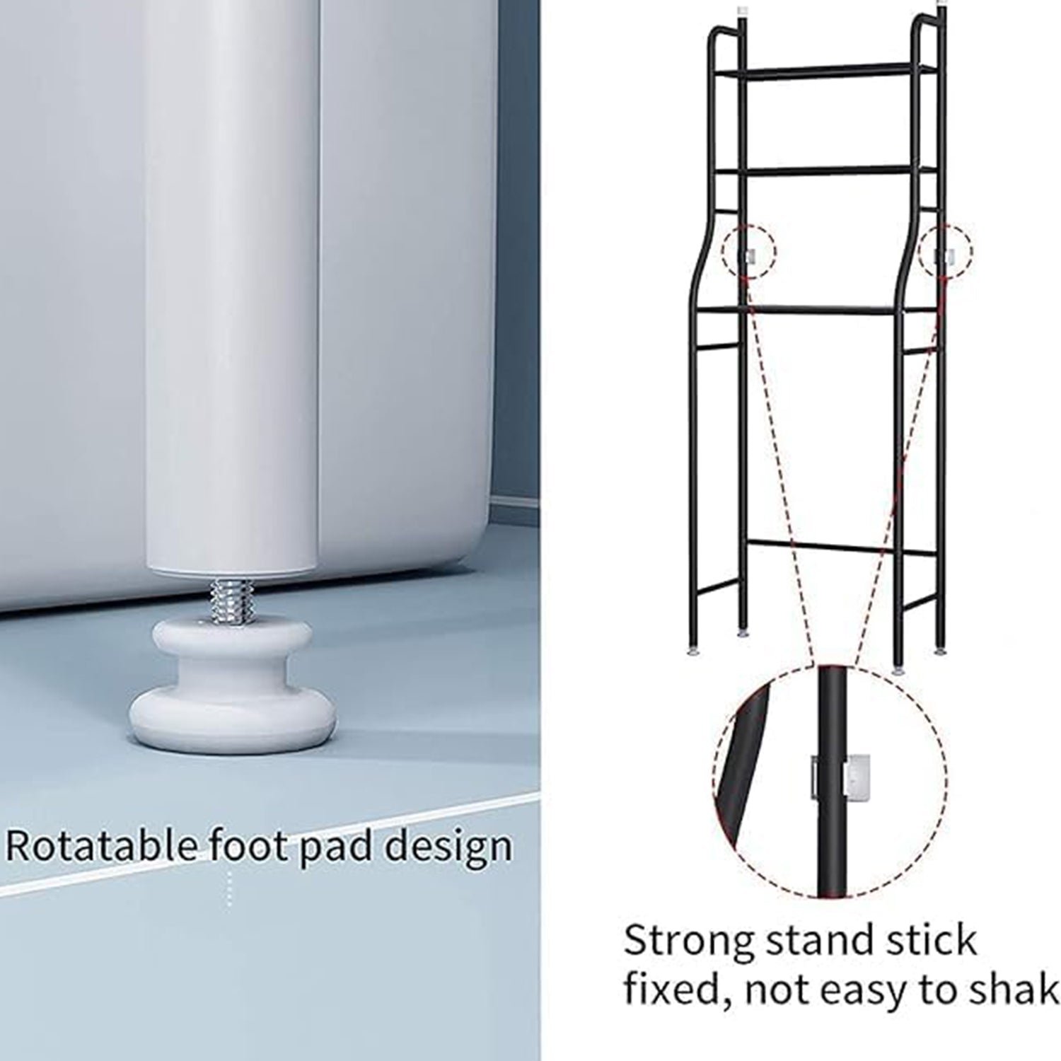 Over Toilet Storage Rack – Space-Saving Metal Shelf | Bathora - Image 3