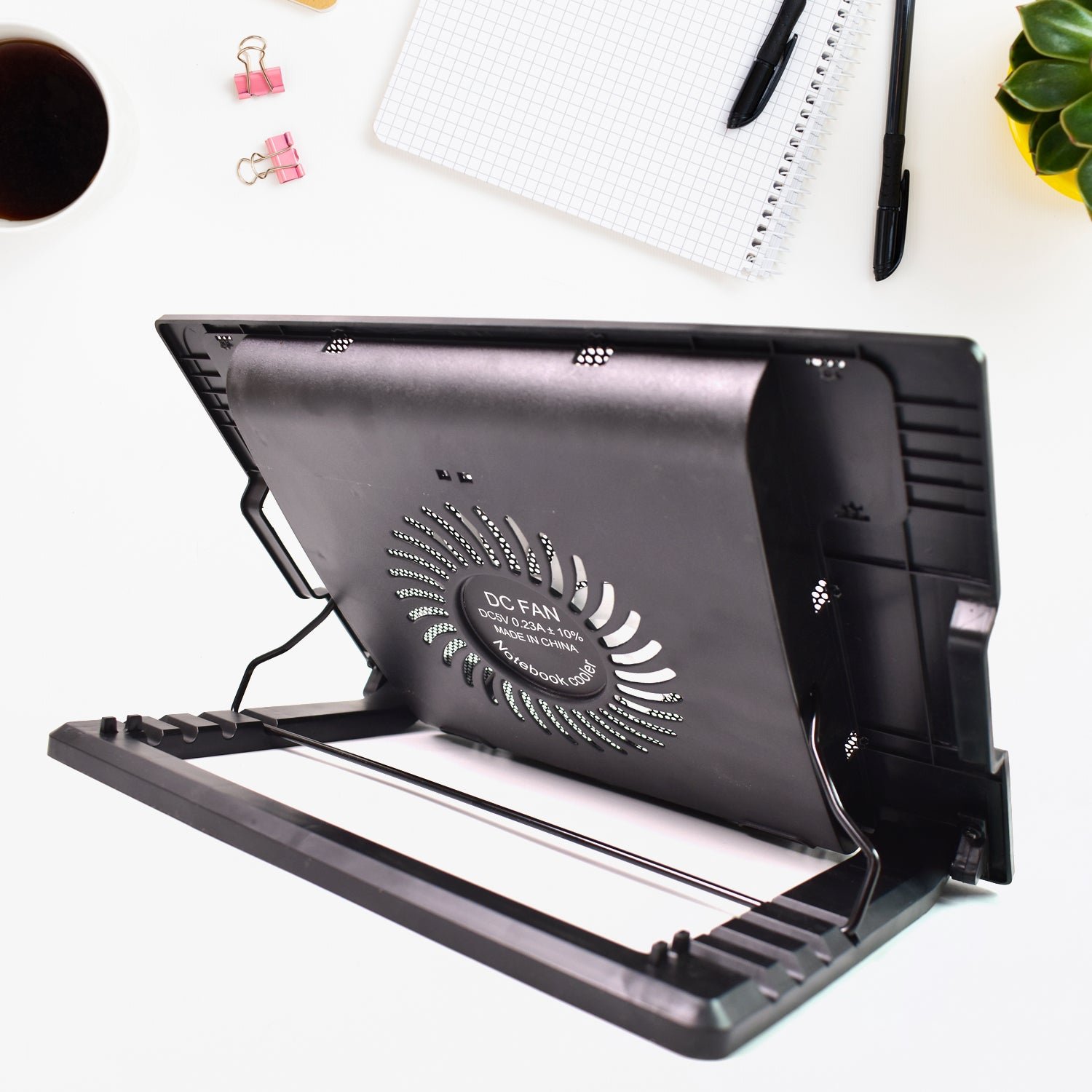 Laptop Cooling Pad - Adjustable Stand, Dual Fan | Indo Glow - Image 4