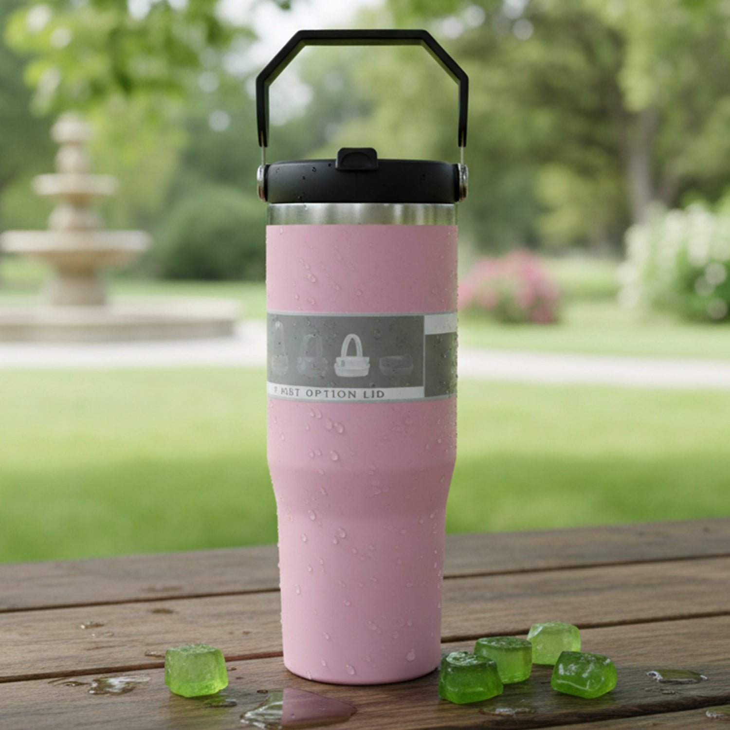 Stainless Steel Travel Tumbler – 900 ML Insulated with Handle - Image 6