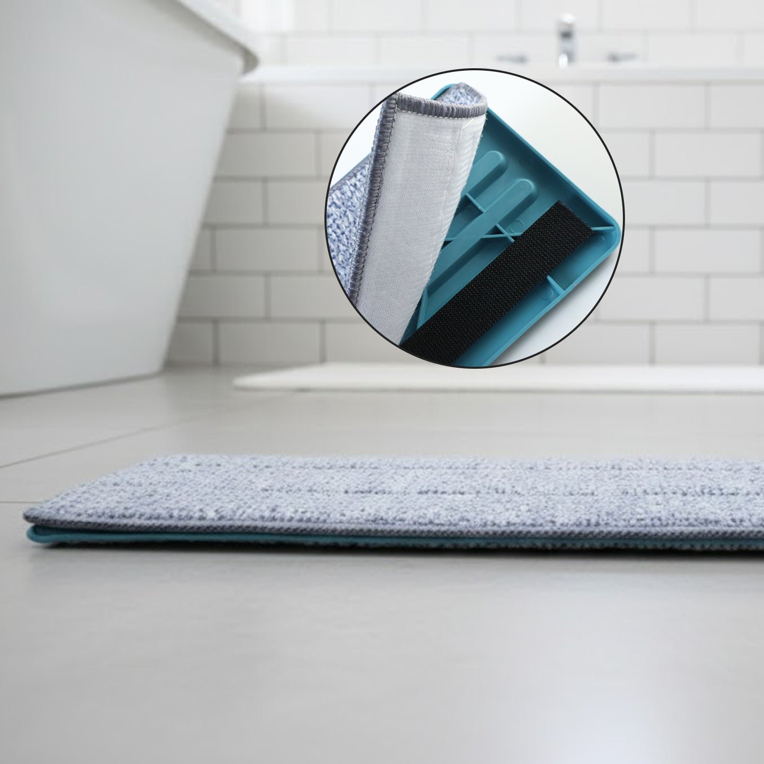 Flat Floor Cleaning Mop – Long Handle & Slim Rectangular Head - Image 4