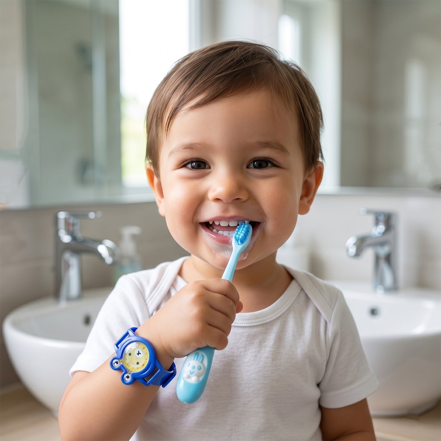 Kids Toothbrush with Cartoon Watch Toy – Fun & Effective Oral Care - Image 4
