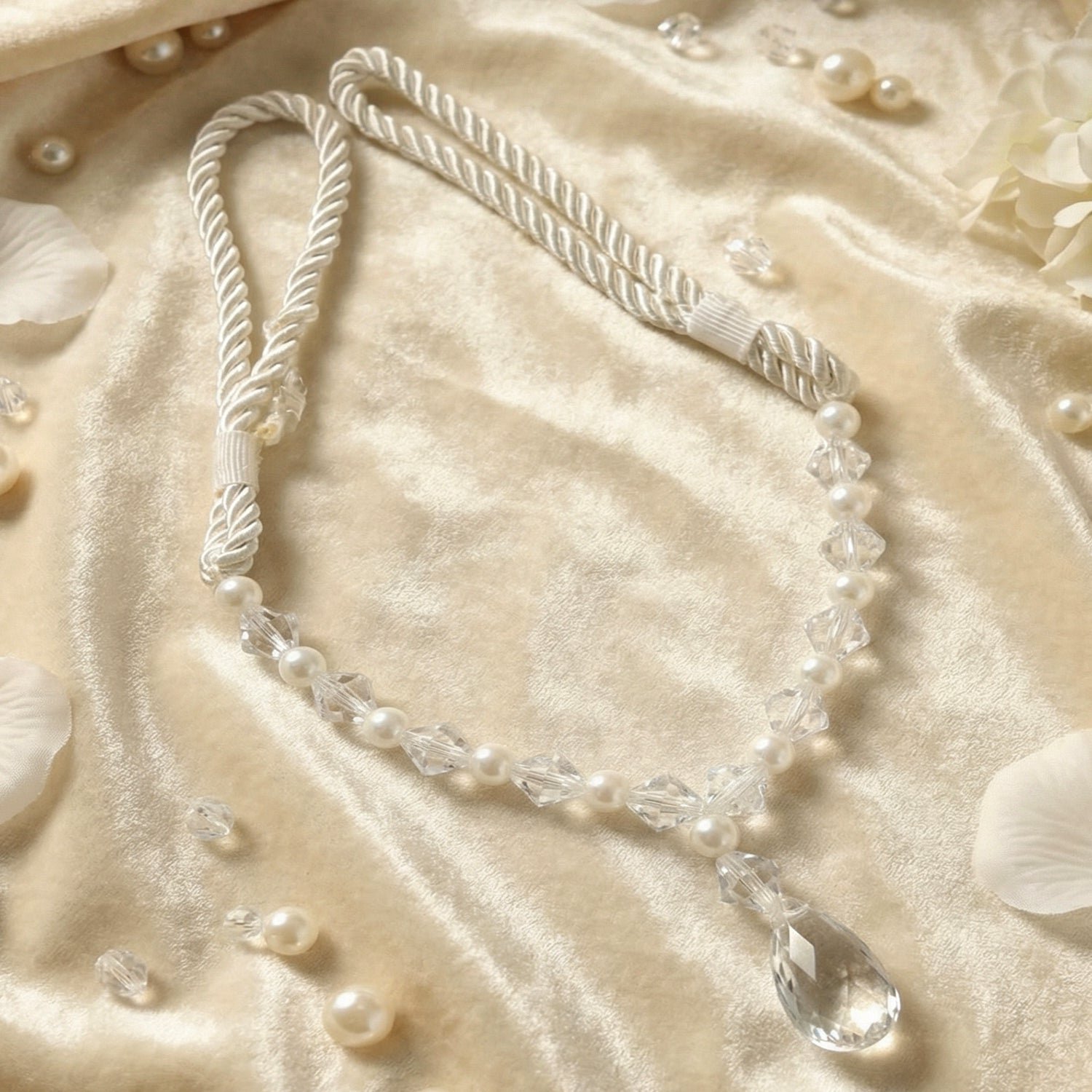 Crystal Pearl Beaded Curtain Tieback – Elegant Twisted Rope Design - Image 7