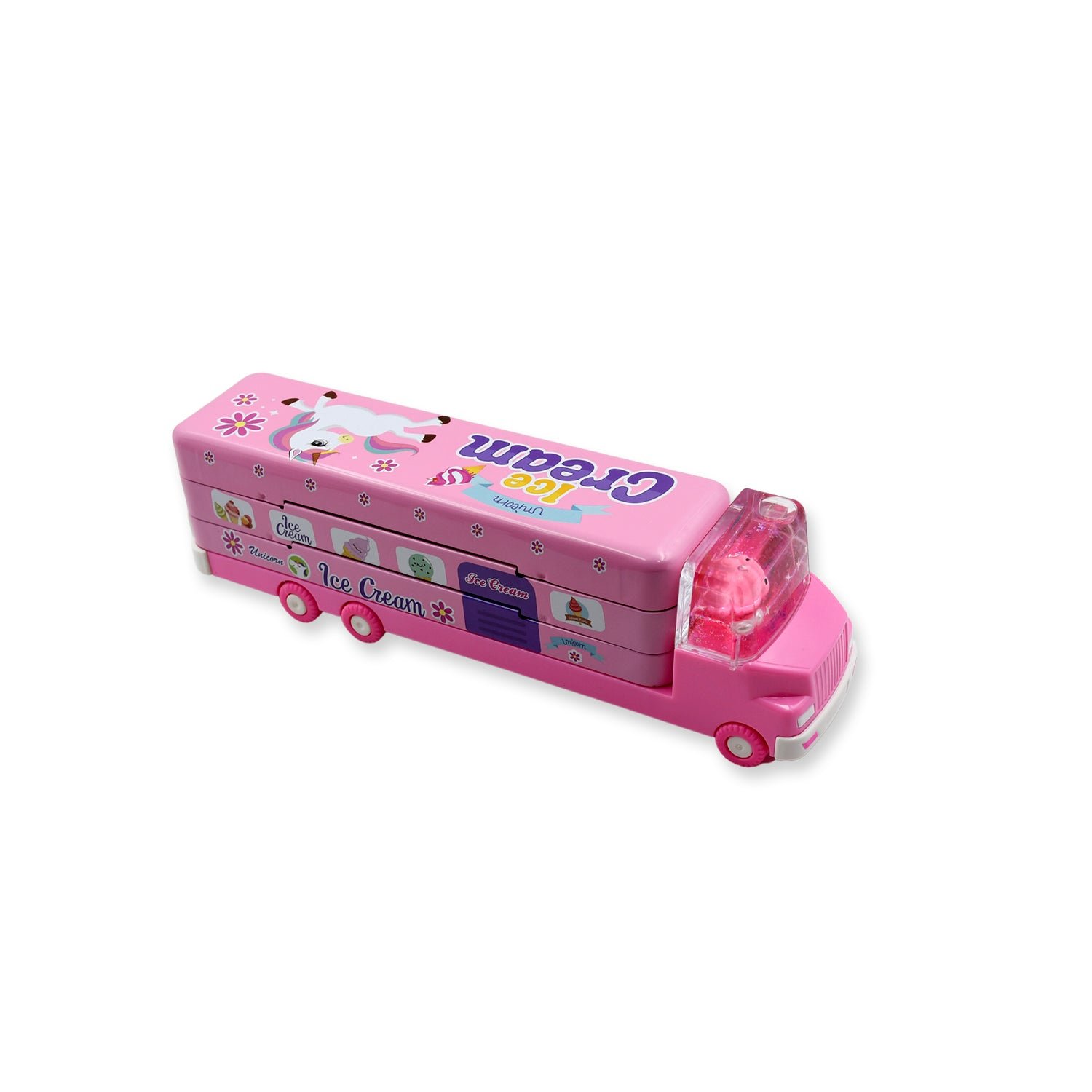 Kids Truck Pencil Case – Multi-Level Metal Double Decker | Indo Glow - Image 5