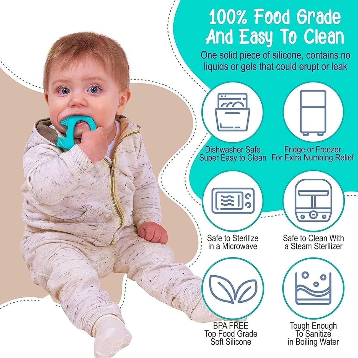 Silicone Baby Teether - Soft & BPA-Free Relief | Aditi - Image 7
