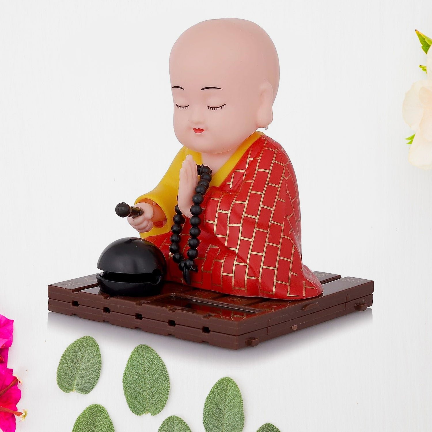Solar Buddha Statue - Moving Head & Hand Decor | Styleva - Image 6