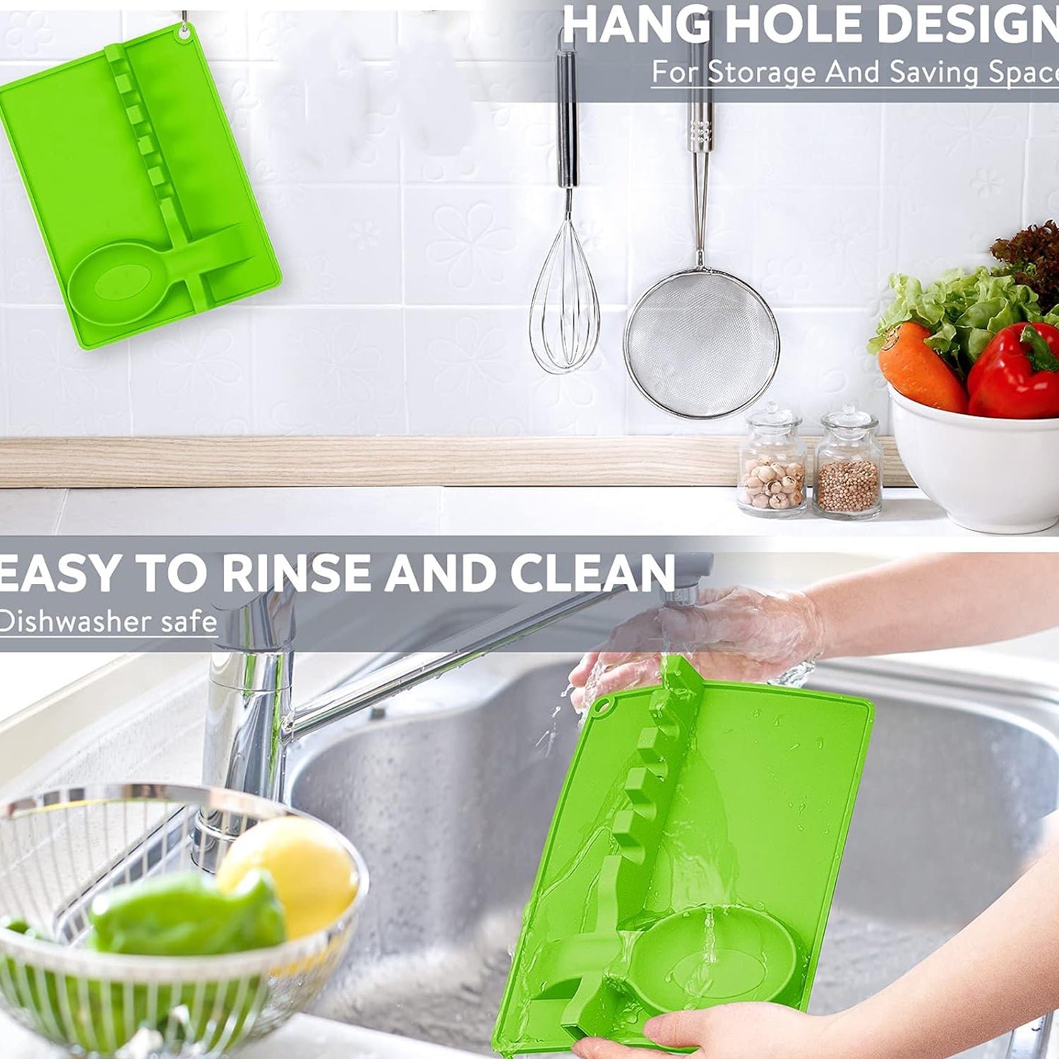 Silicone Spoon Rest - 4-Slot Utensil Holder & Spatula Rack | Quickslice - Image 7