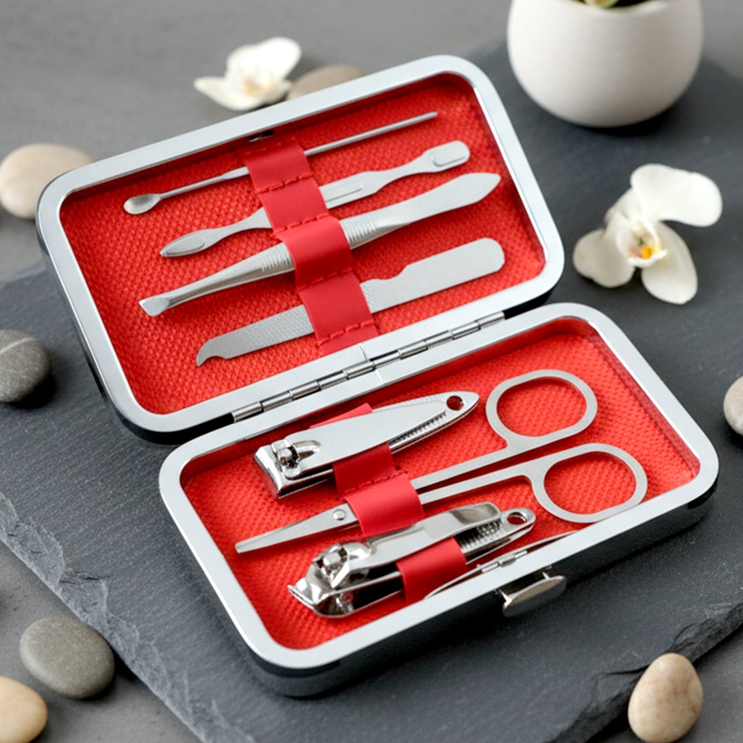 Manicure & Pedicure Grooming Kit – 7-in-1 Stainless Steel Set - Image 3