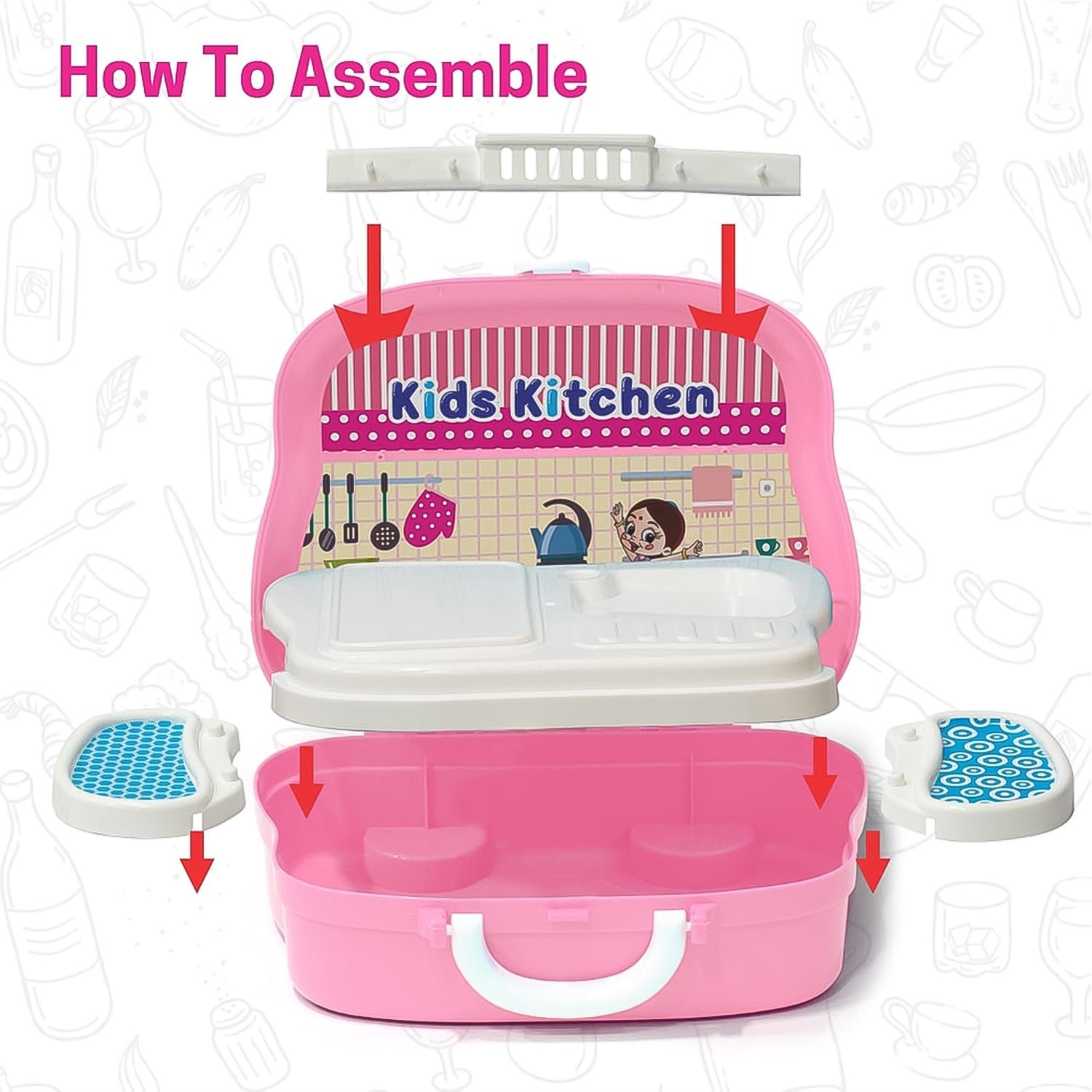 Kids Kitchen Play Set - 23-Piece Portable Pretend Play | Aditi - Image 8