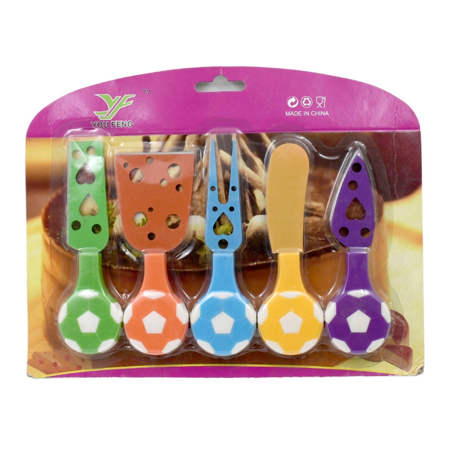 Cheese Knife Set – Stainless Steel Football Theme (5 Pcs) | Indo Glow - Image 5