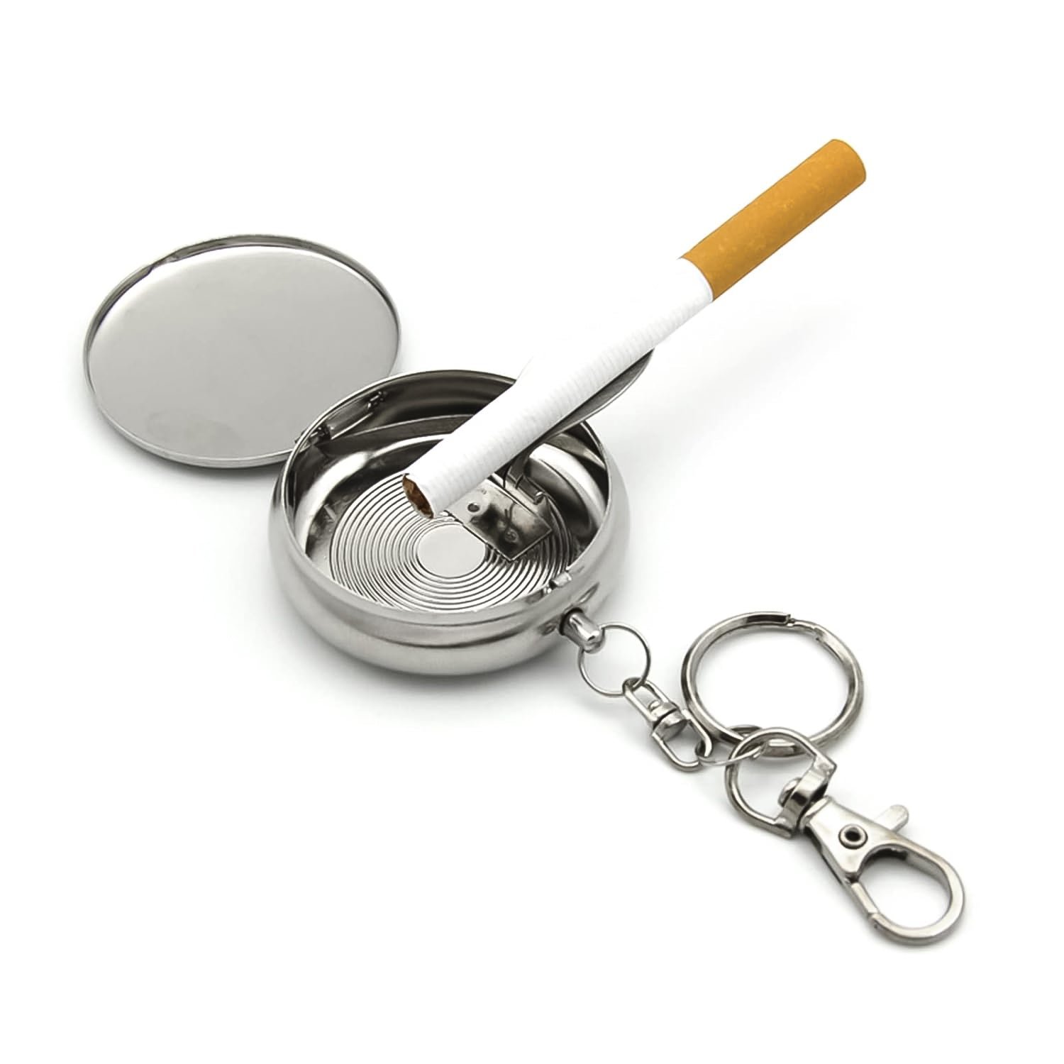 Mini Stainless Steel Ashtray – Portable with Secure Lid for Travel - Image 5