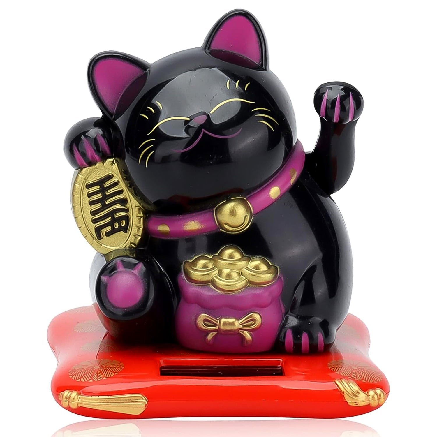 Waving Lucky Cat Statue - Solar Powered Wealth Decor | Styleva - Image 5