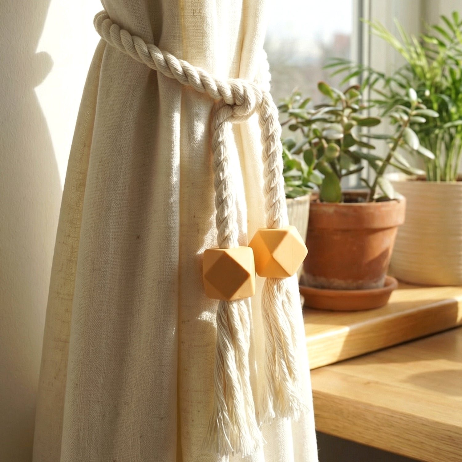 Magnetic Curtain Tieback – Elegant Braided Rope & Easy Hold - Image 7