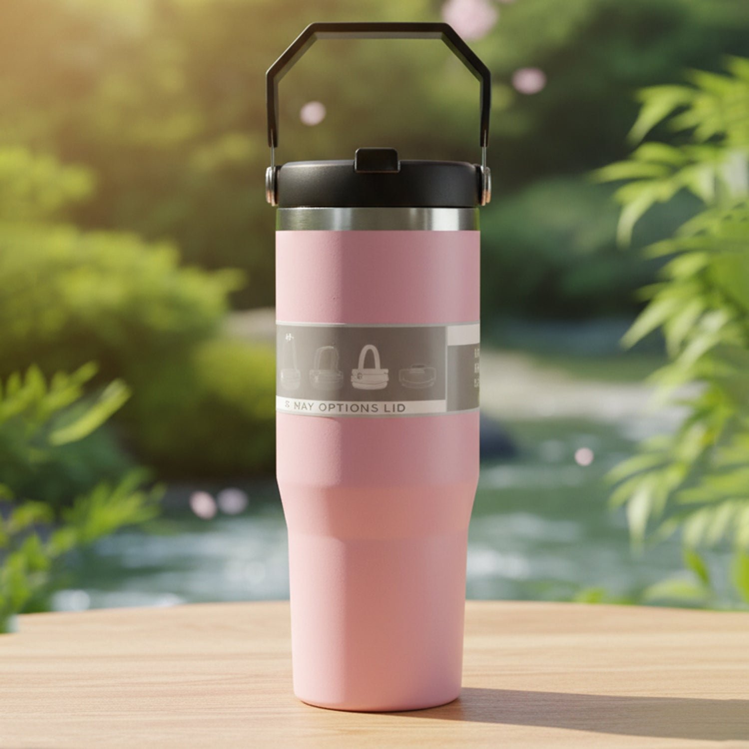 Stainless Steel Travel Tumbler – 900 ML Insulated with Handle - Image 7