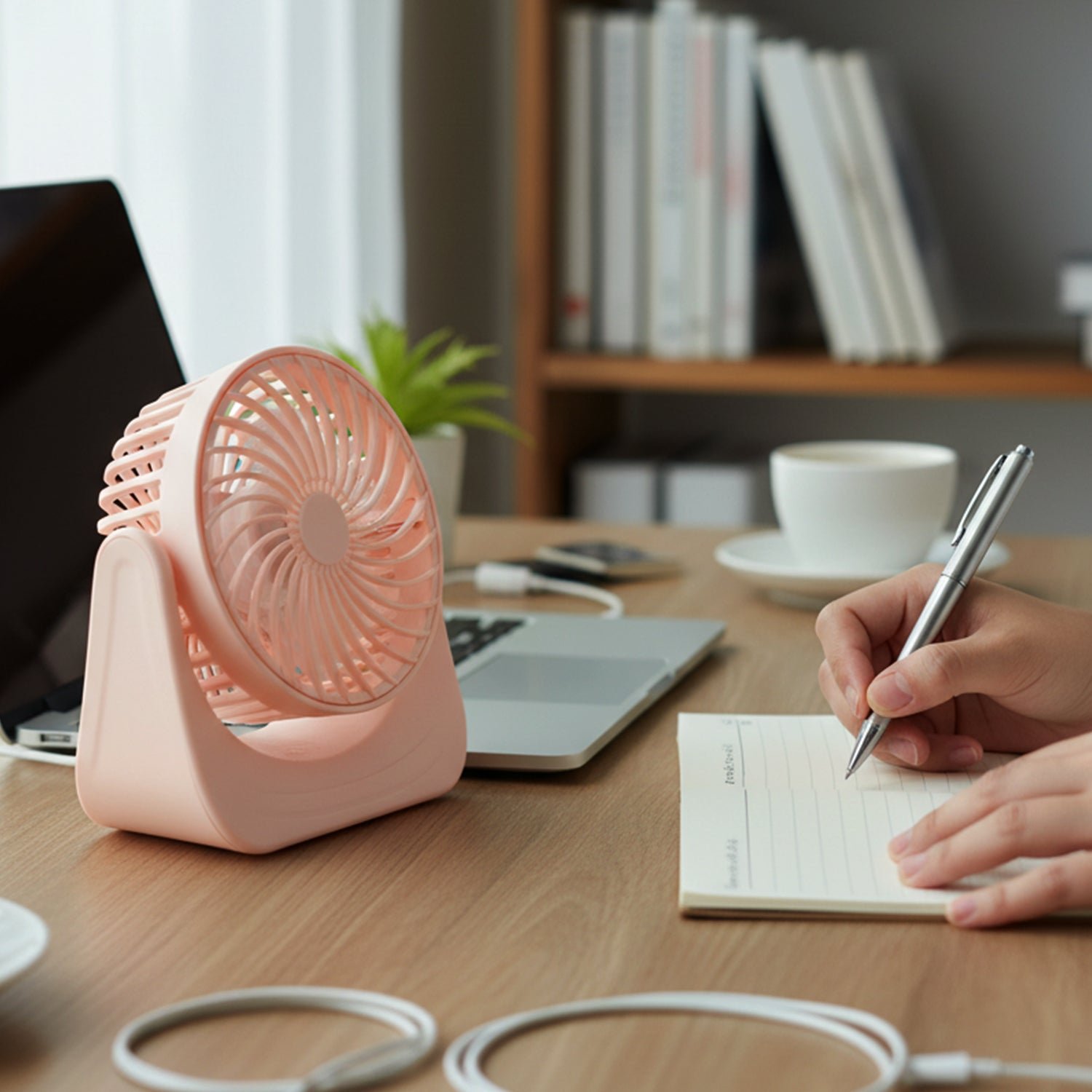 Silent Mini Desk Fan – Rechargeable, Adjustable Tilt & USB - Image 7